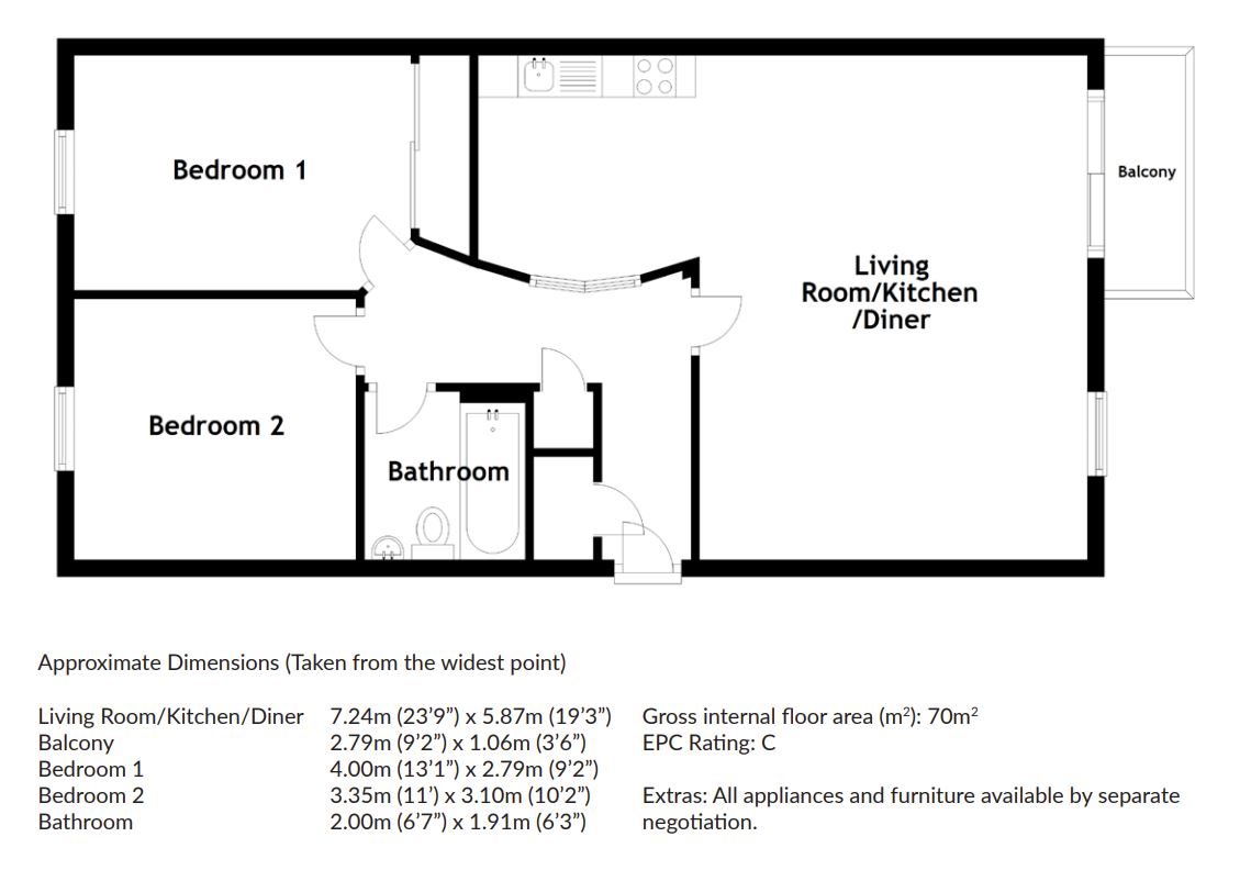 Breadalbane Street, Leith, Edinburgh EH6, 2 bedroom flat to rent