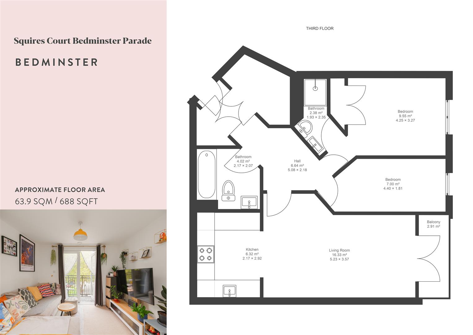 57 Squires Court, Bedminster Parade, Bristol floorplan