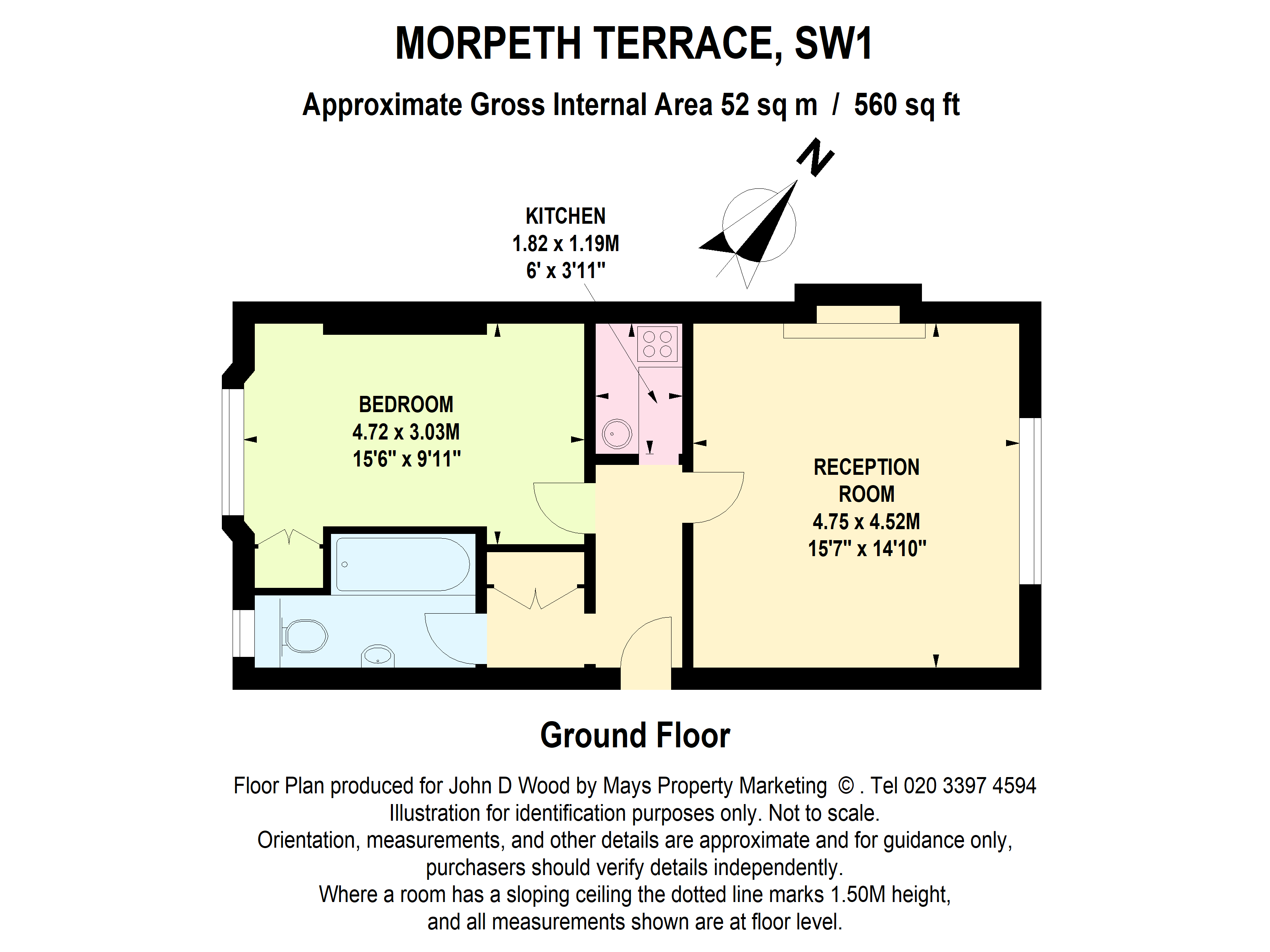 1Bb,, Morpeth Terrace, London floorplan