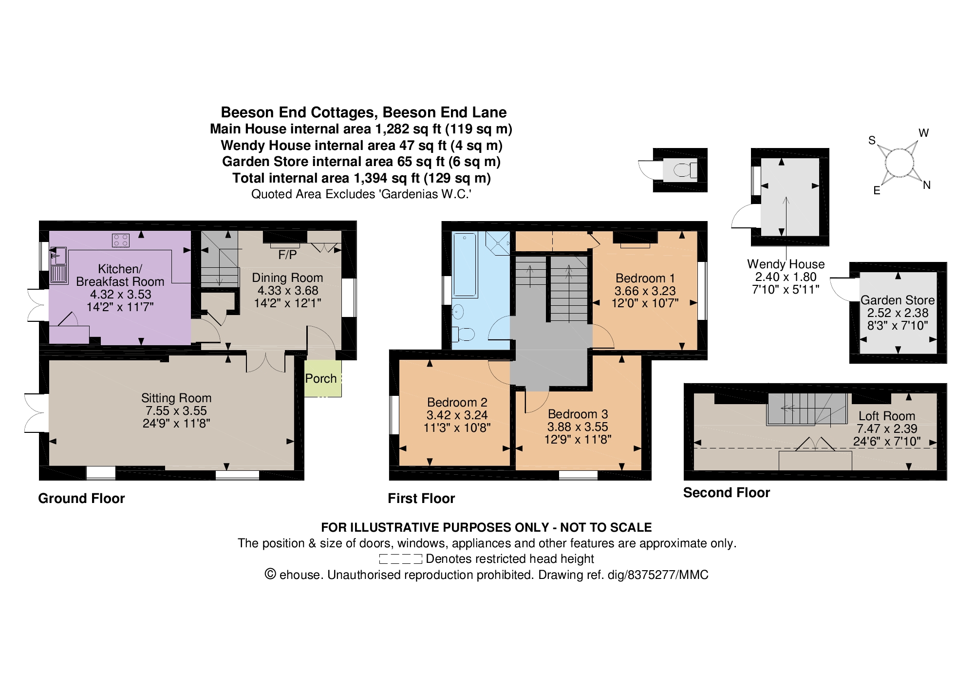 3 Bedrooms Semi-detached house for sale in Beeson End Cottages, Beeson End Lane, Harpenden, Hertfordshire AL5