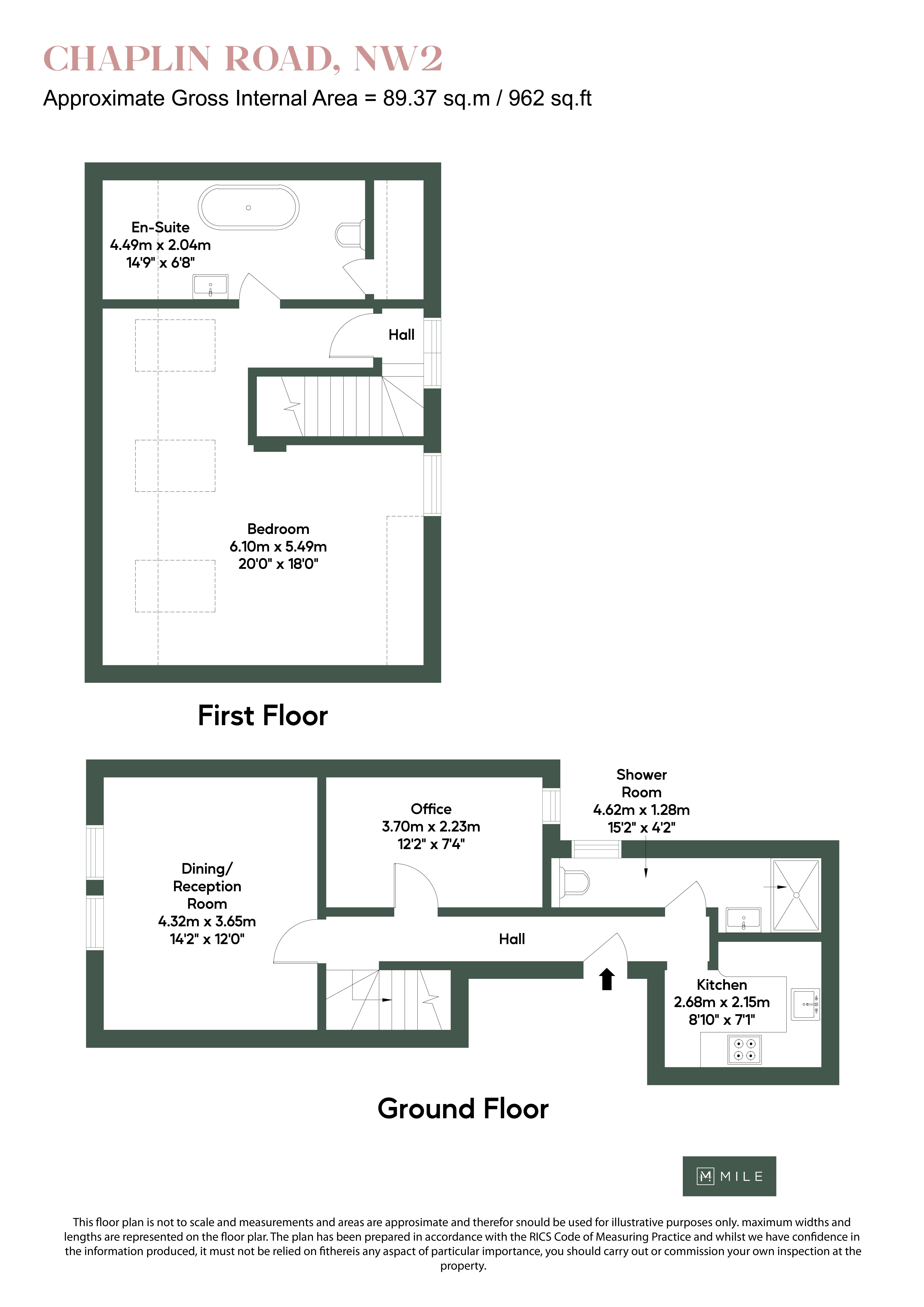 98d, Chaplin Road, London floorplan