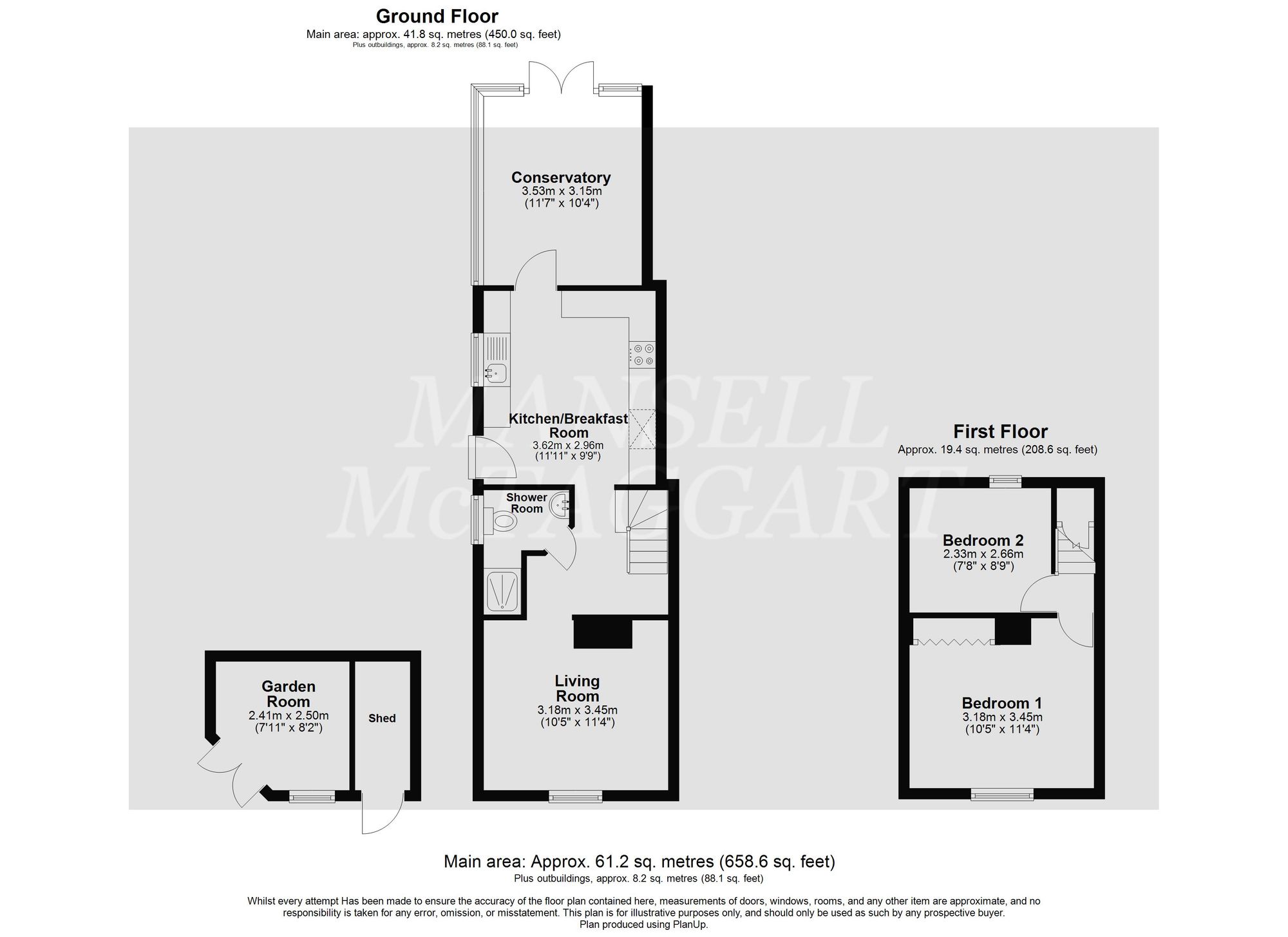1 Heath View Cottages Copthorne Common, Crawley floorplan
