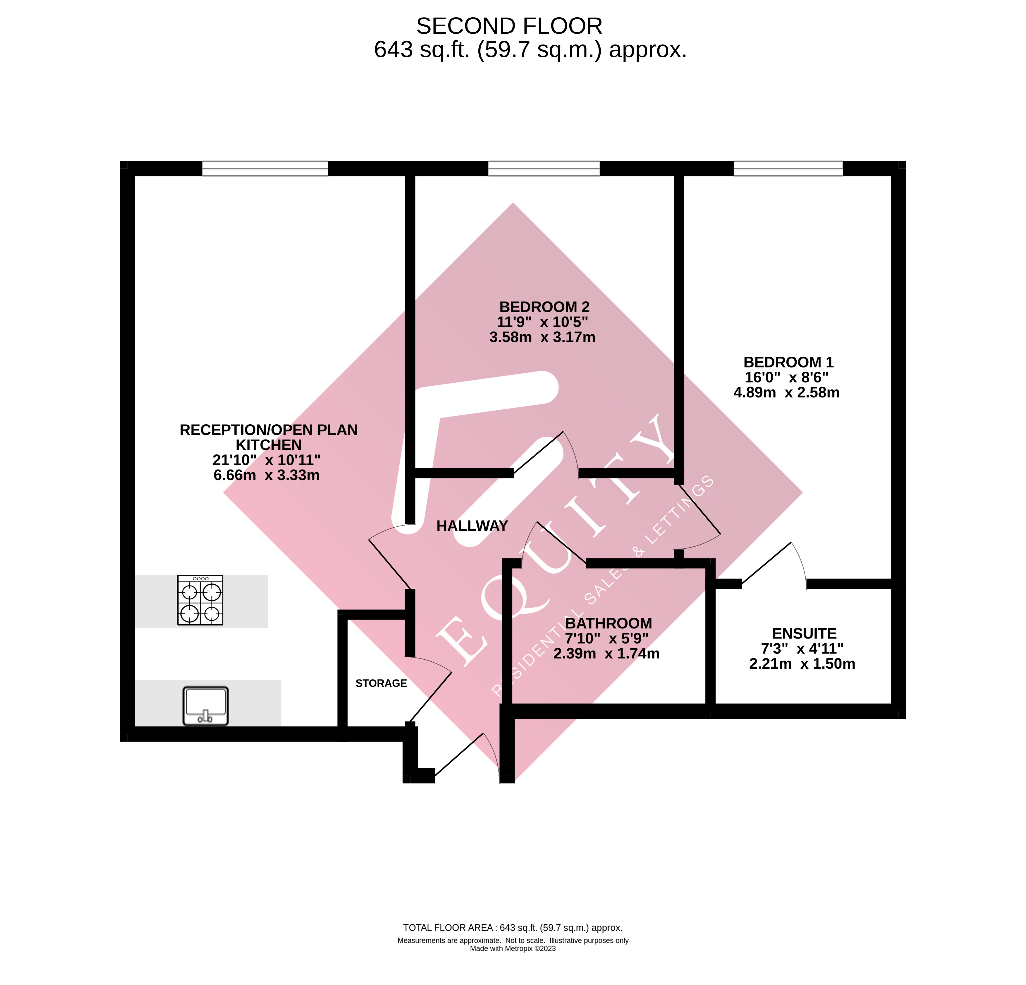Flat 35, Cosmopolitan Court, 67, Main Avenue, Enfield floorplan