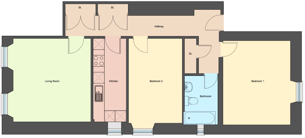 2 Bedrooms Flat to rent in Pitt Street, City Centre, Glasgow G2
