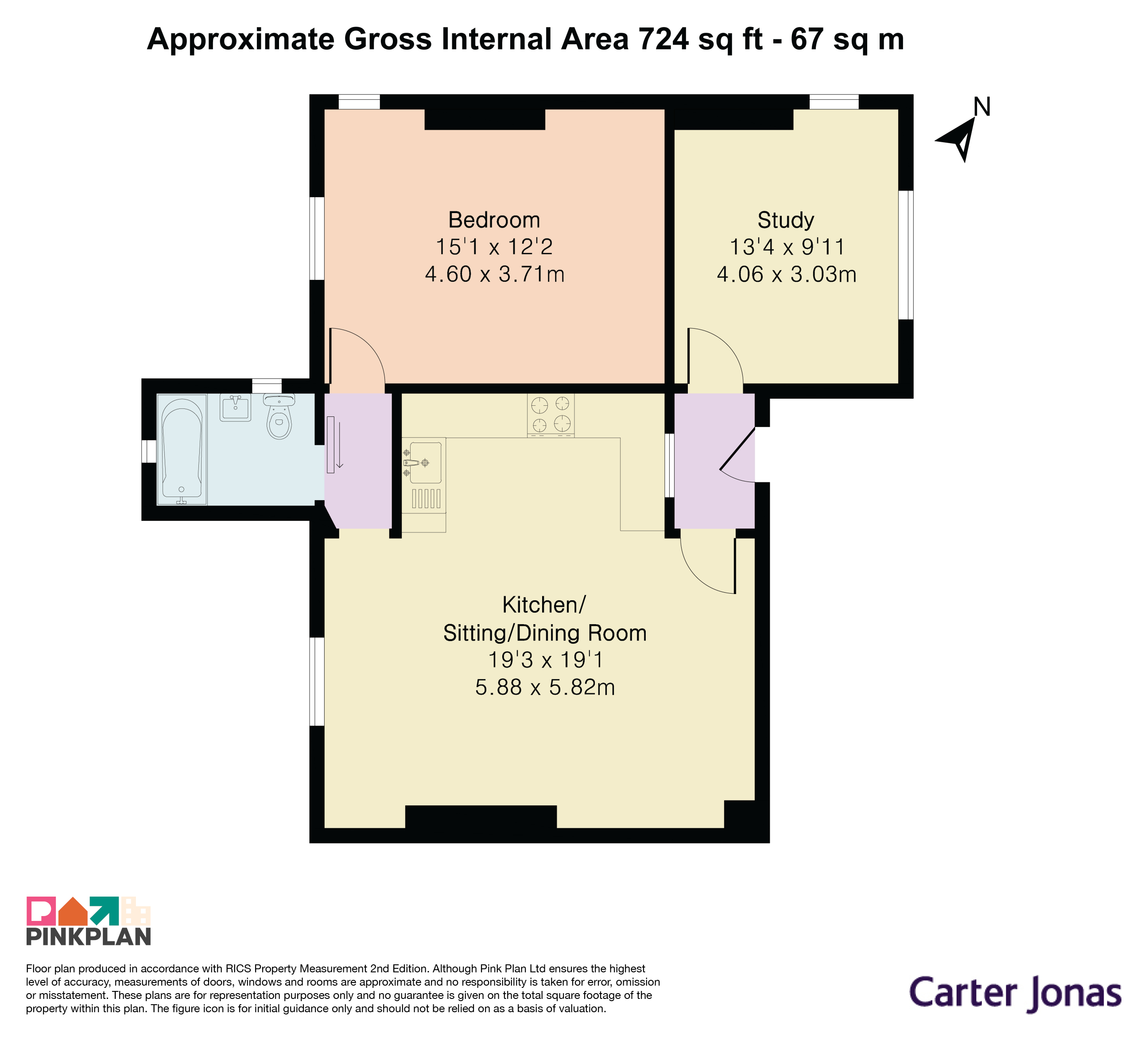 Flat 2, 40, Walton Crescent, Oxfordshire floorplan