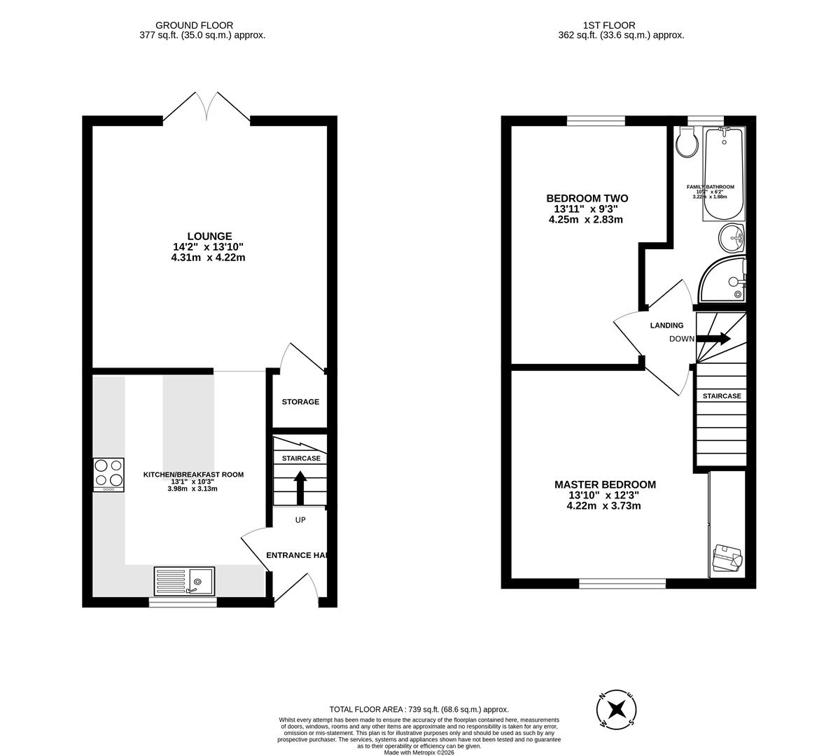 328, The Green, Chorley floorplan