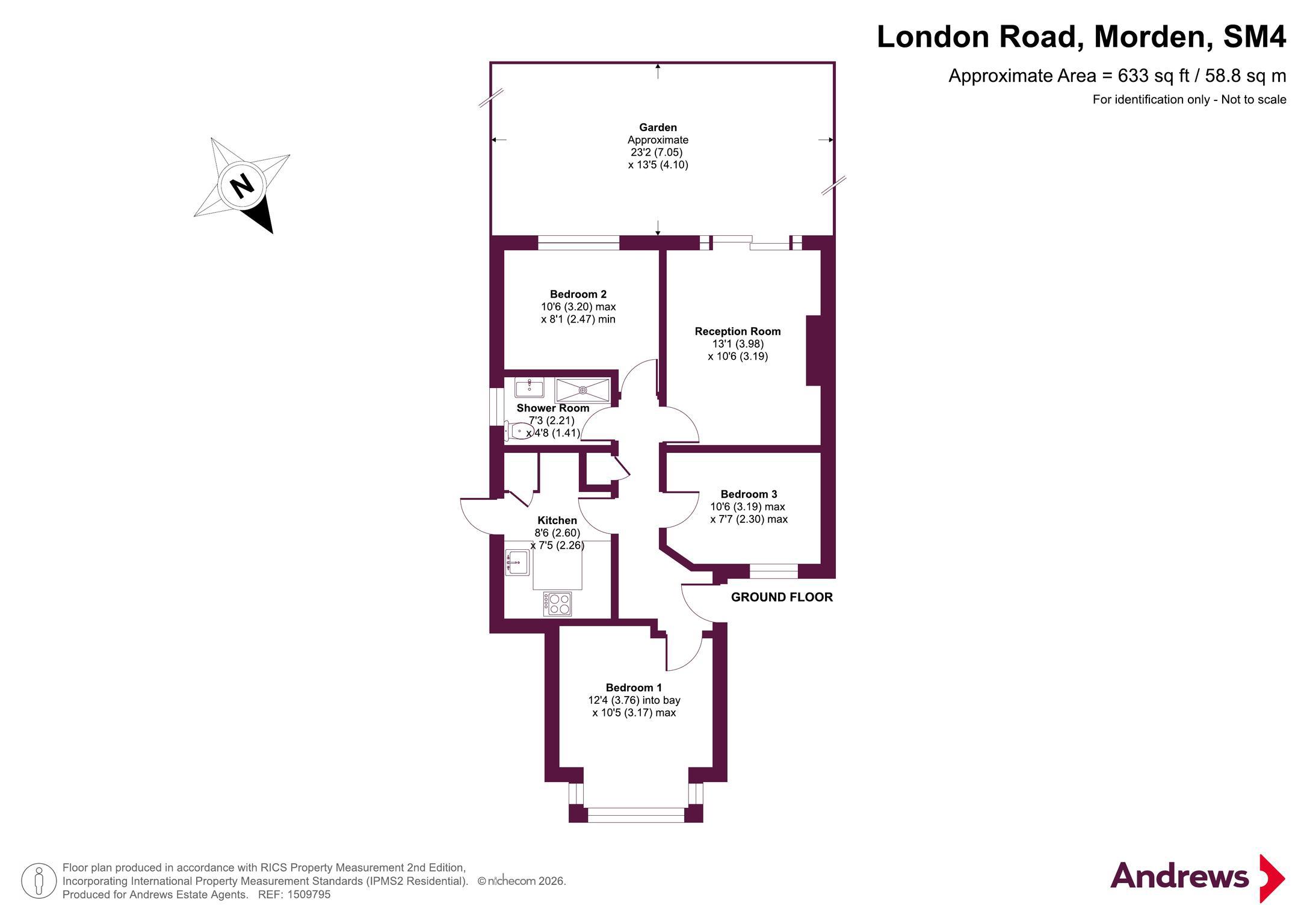210, London Road, Morden floorplan