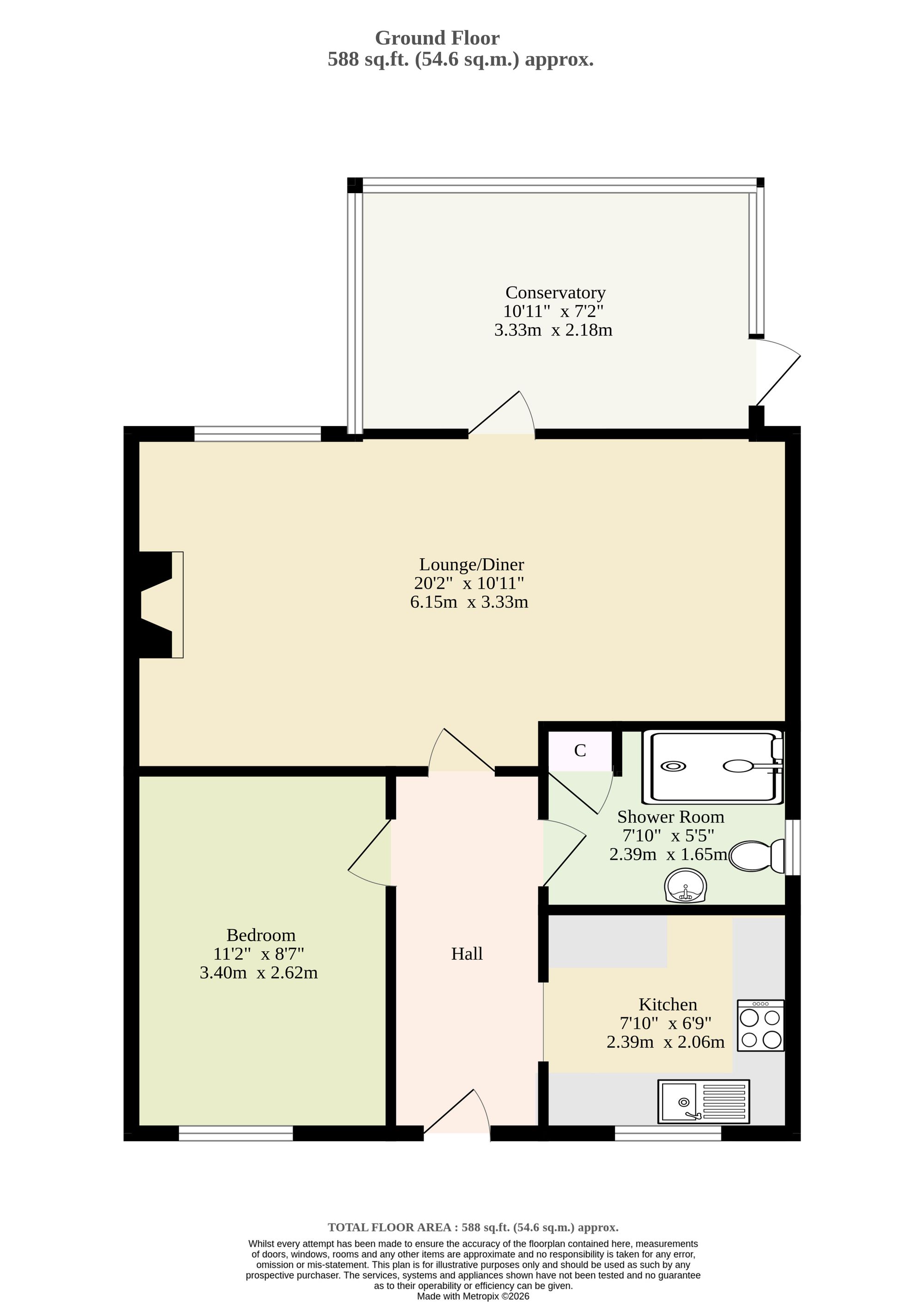 18, Willow Close, Brandon floorplan