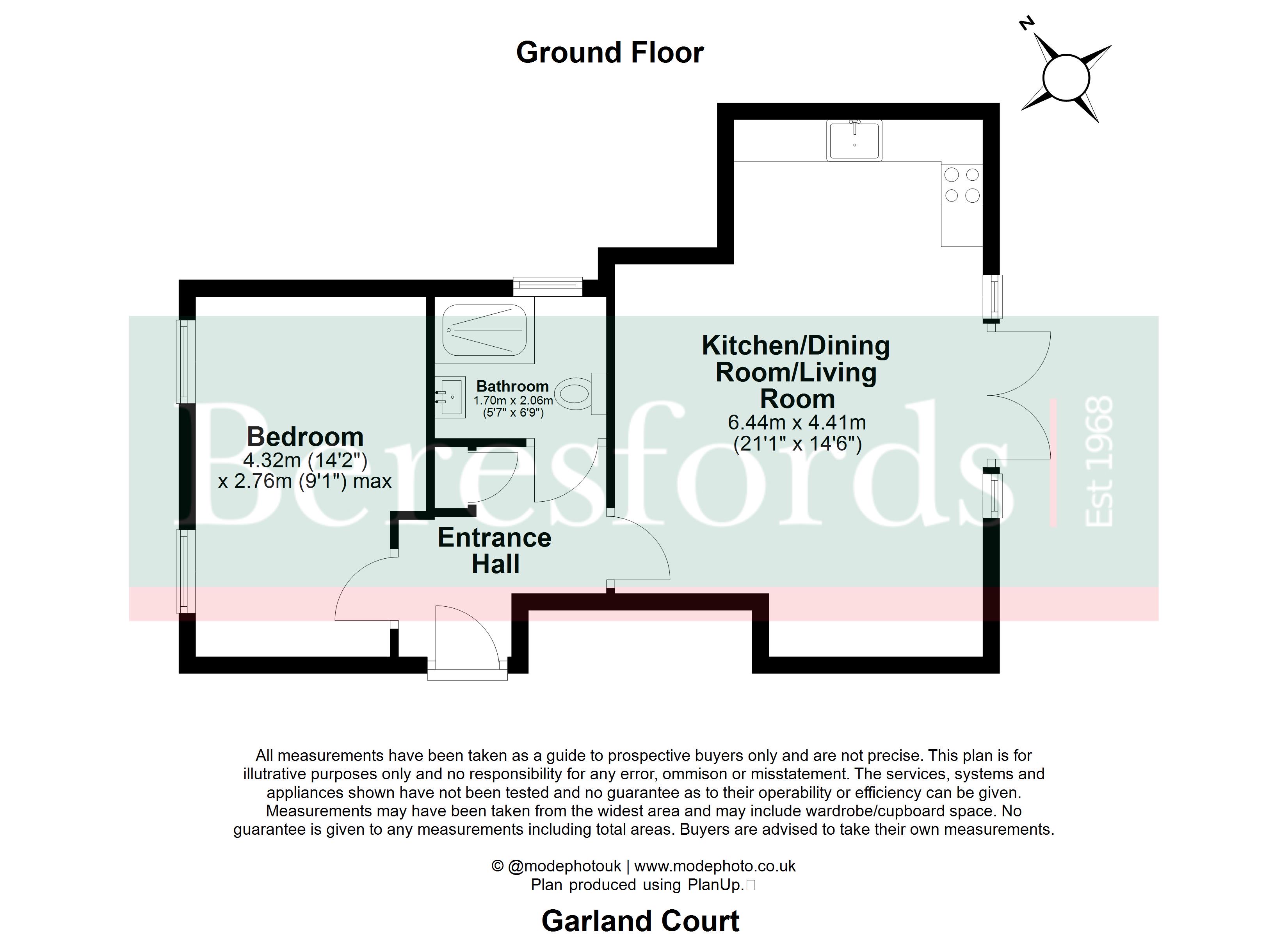 Flat 1, Garland Court,, Sun Street, Essex floorplan