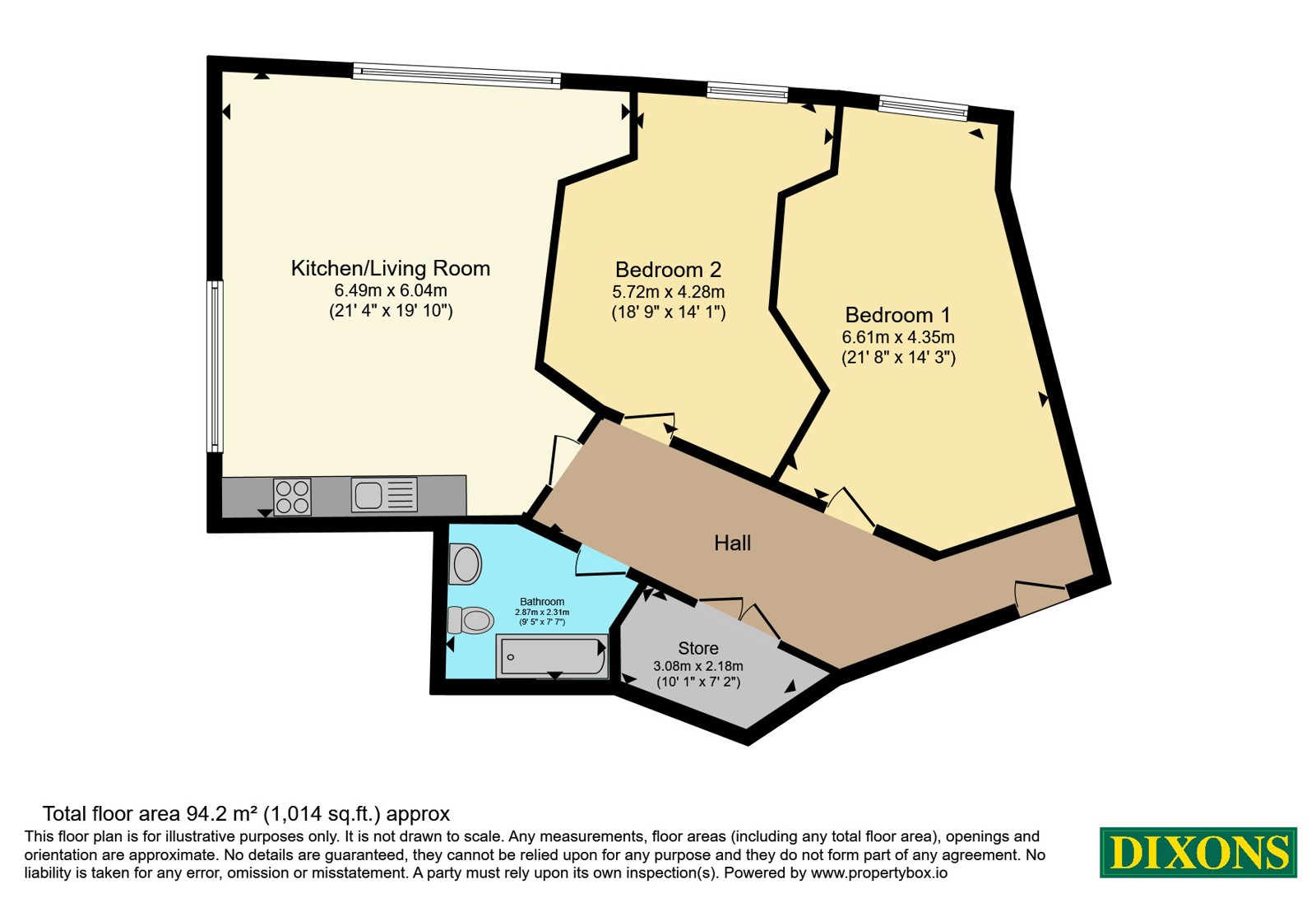 Apartment 337 Kettleworks, 126, Pope Street, West Midlands floorplan