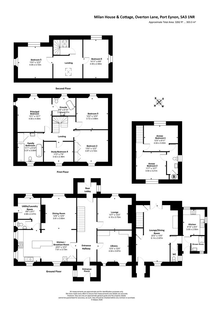 Milan House & Cottage, Overton Lane, Swansea floorplan