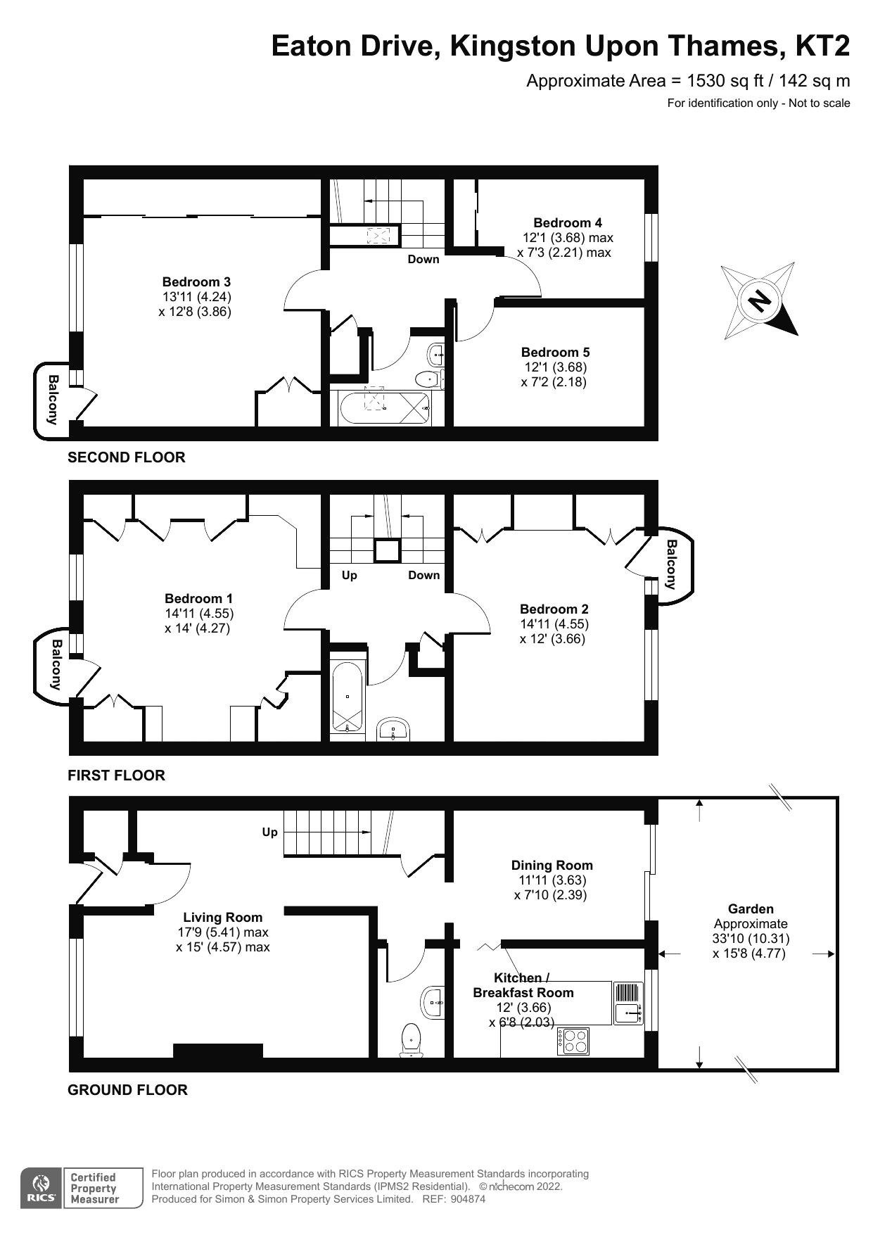 Eaton Drive, Kingston Upon Thames KT2, 5 bedroom town house for sale