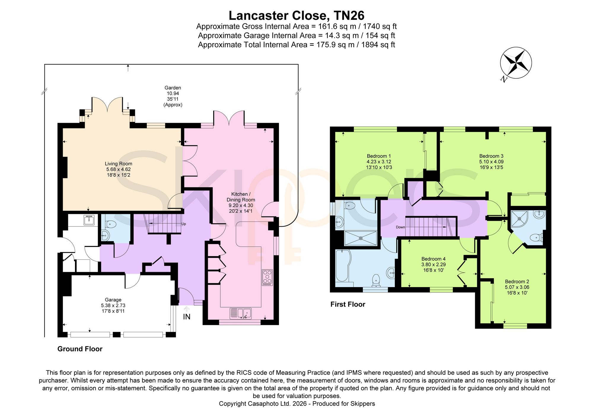 42 Lancaster Close, Ashford floorplan