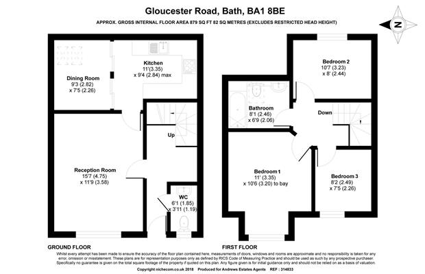 3 Bedrooms Semi-detached house for sale in Gloucester Road, Bath, Somerset BA1