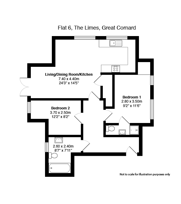 Mill Tye, Great Cornard, Sudbury, Suffolk CO10, 2 bedroom flat for sale