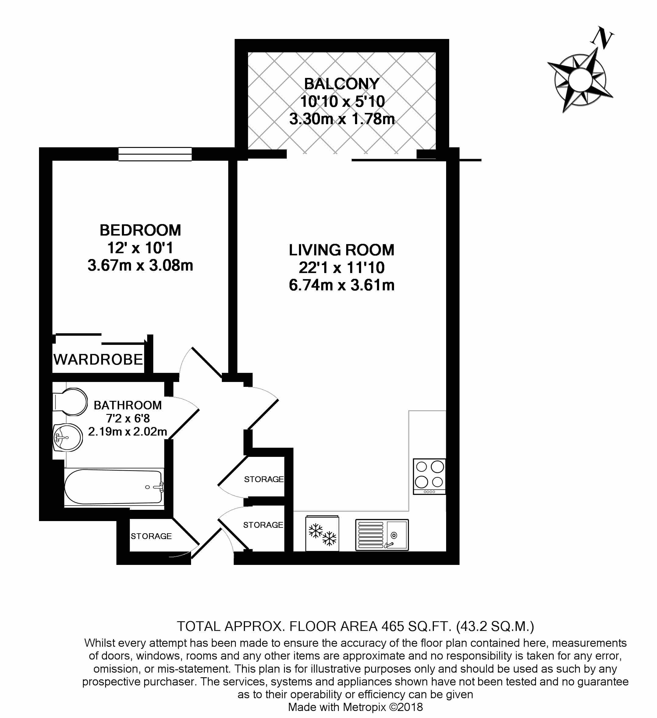 Flat 23, Kingfisher Heights, 2, Bramwell Way, London floorplan