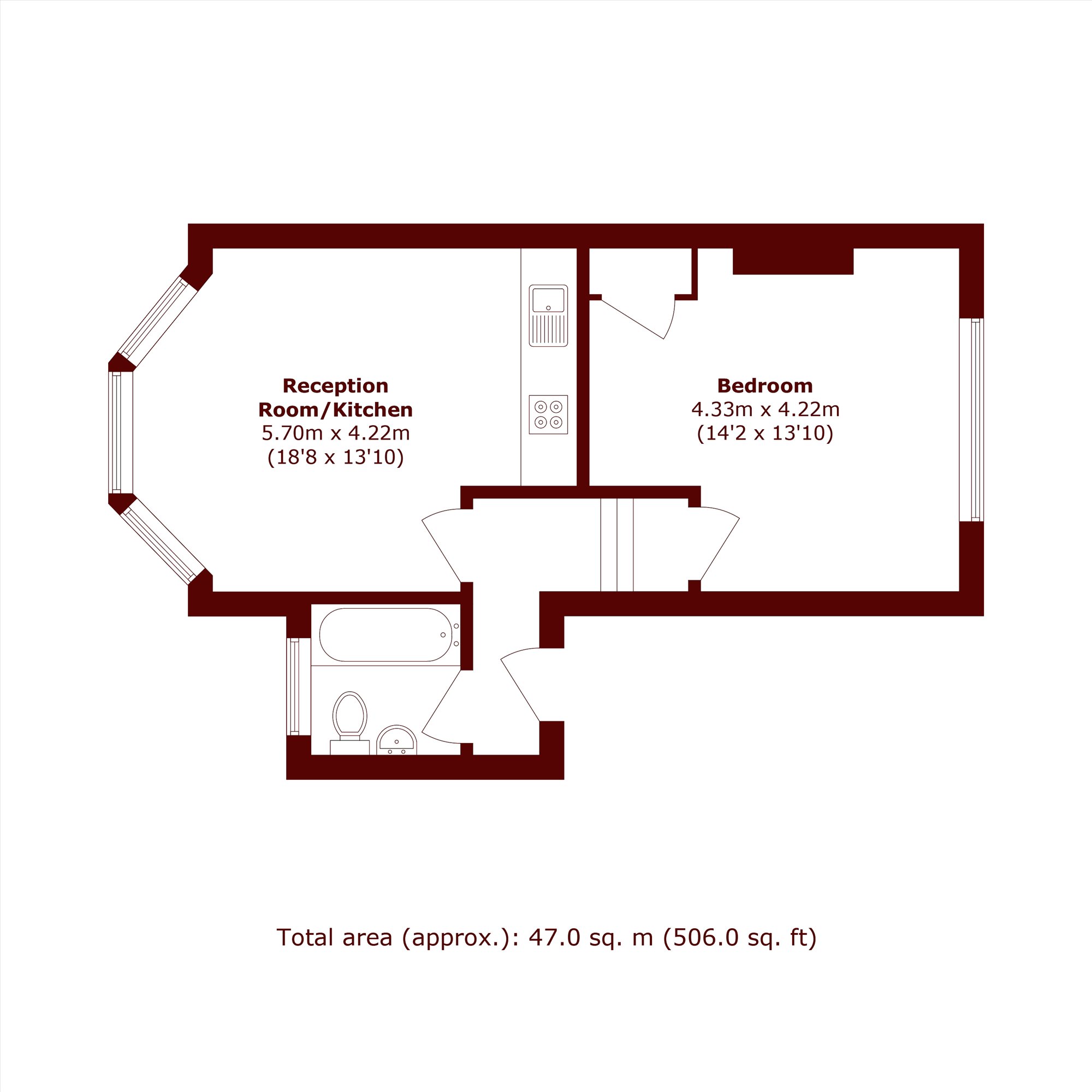 96c, Tressillian Road, London floorplan