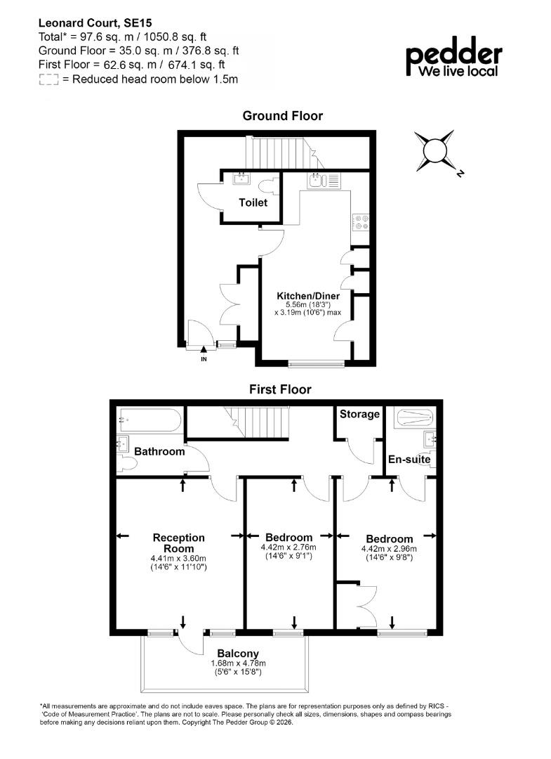 Flat 11, Leonard Court, Cobden Walk, London floorplan