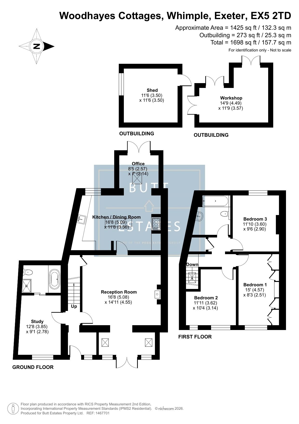 2 Woodhayes Cottages, Exeter floorplan
