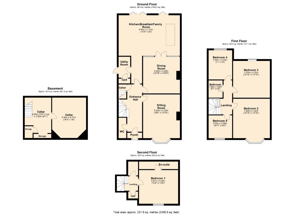 St Avenue, Northampton, Northamptonshire NN2, 5 bedroom town