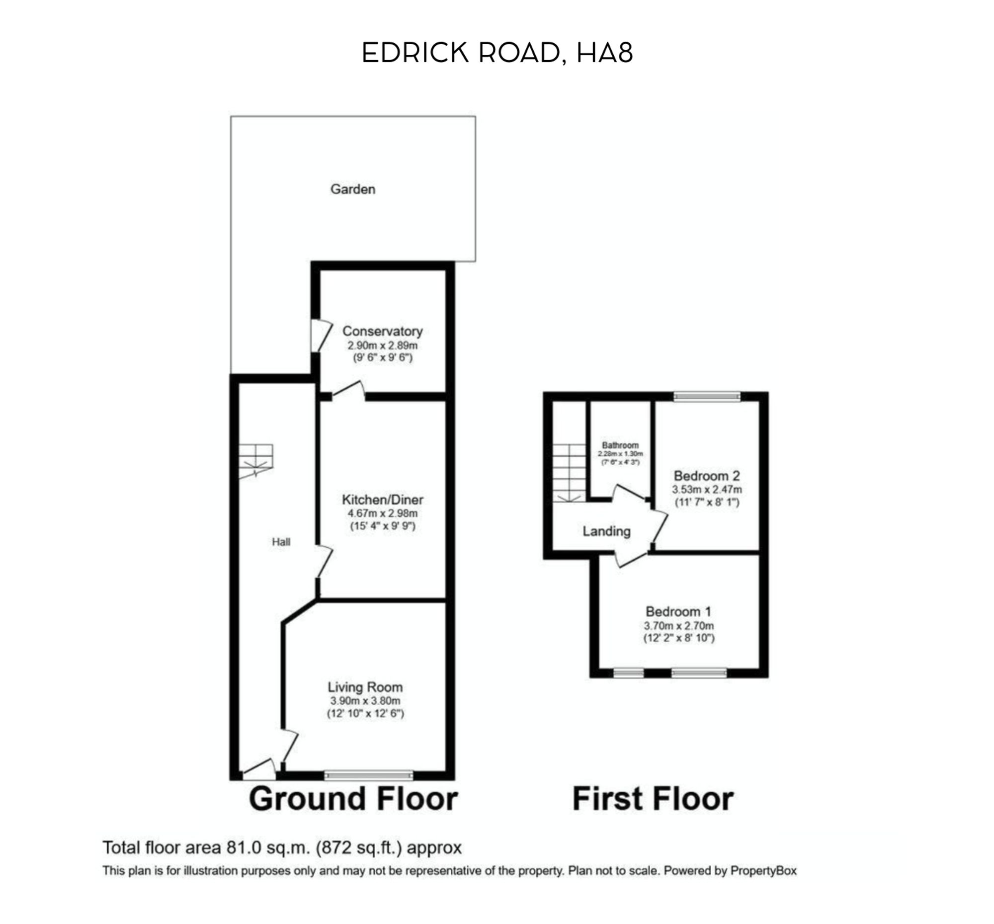 34 Edrick Road, Edgware floorplan