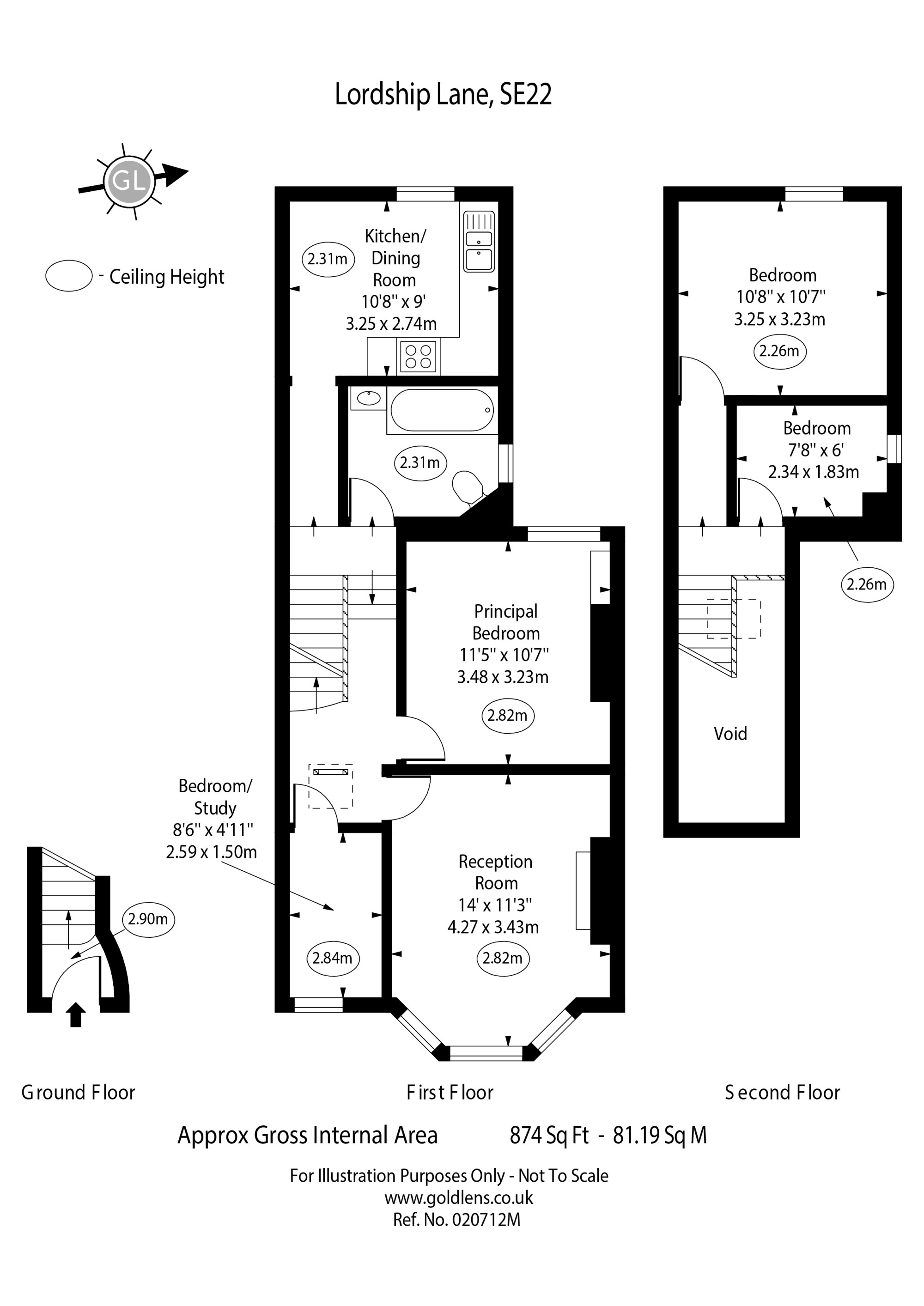 208, Lordship Lane, London floorplan