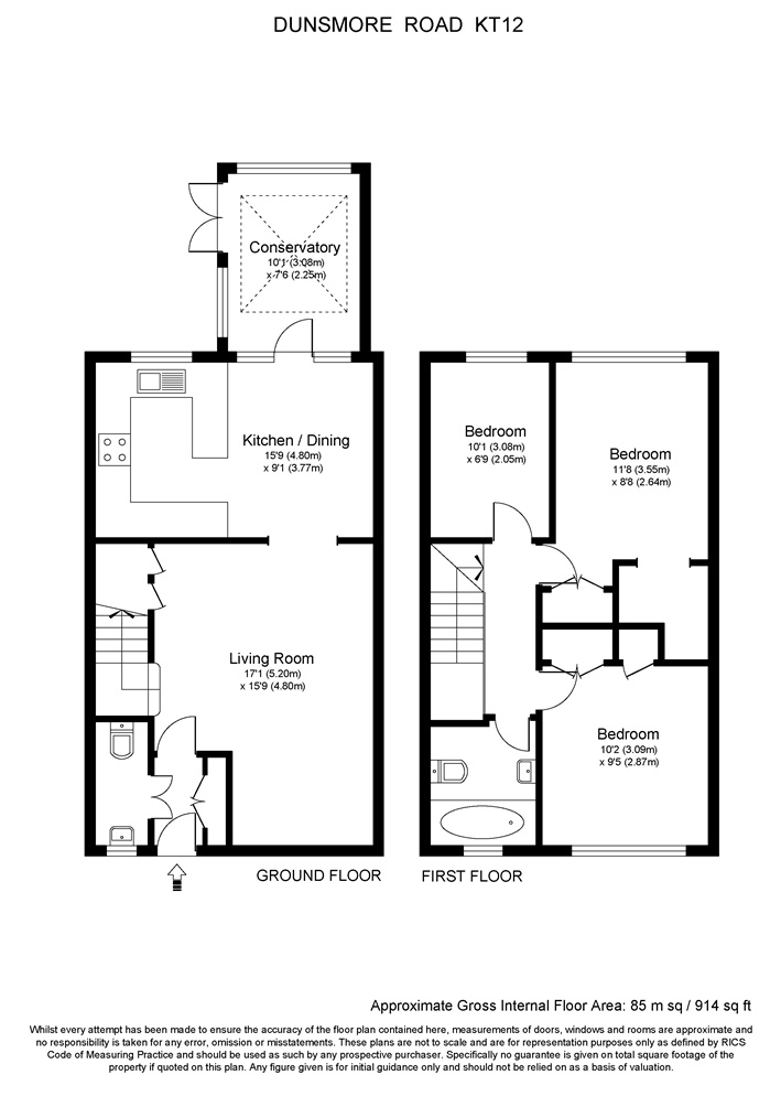Free property report 53 Dunsmore Road, Waltononthames, KT12 2LJ Chimnie