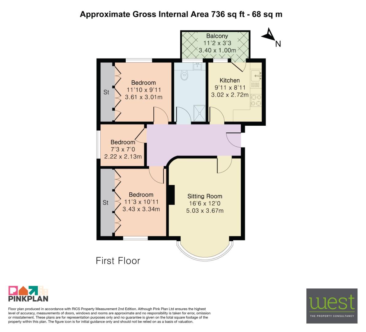 Flat 3, 339, Banbury Road, North Oxford floorplan