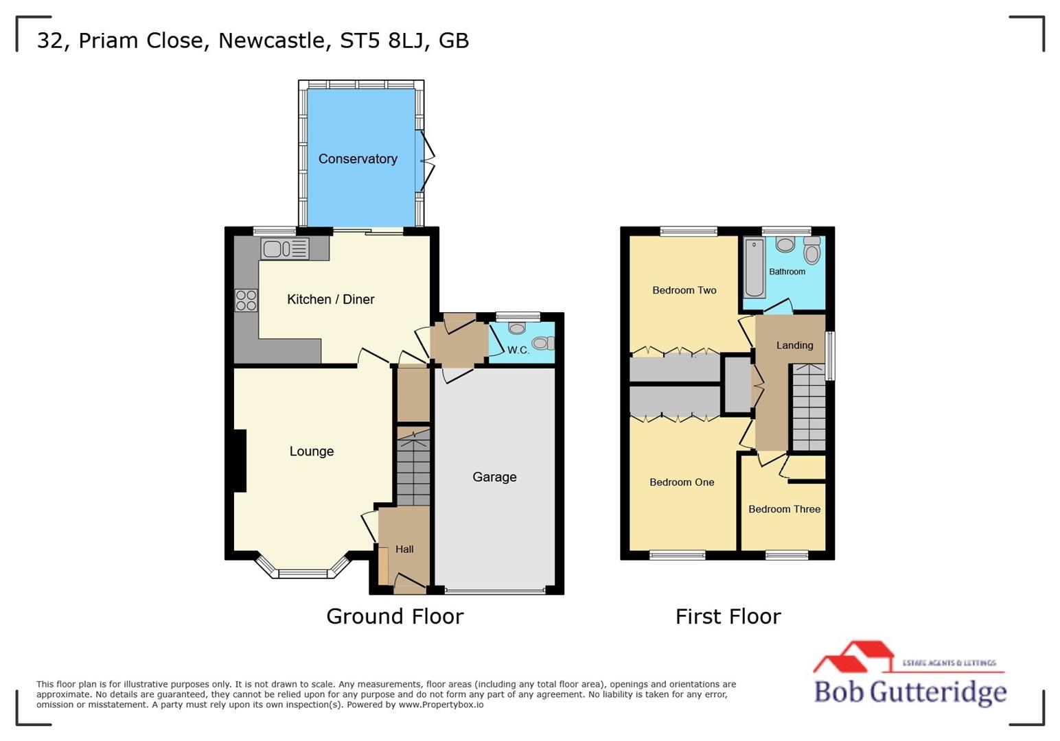 32, Priam Close, Newcastle-under-Lyme floorplan