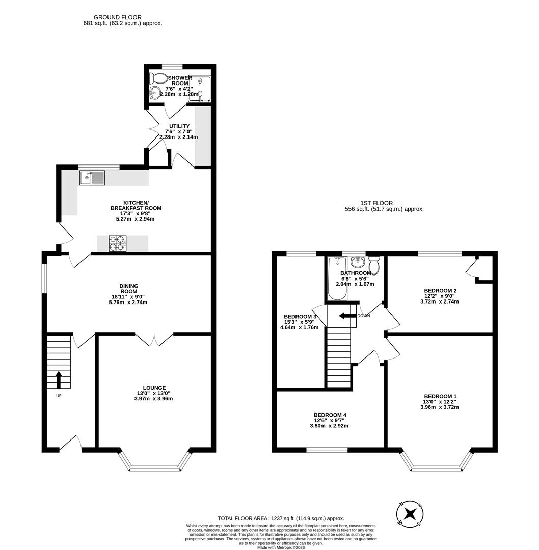 37, St. Pauls Road, Scunthorpe floorplan