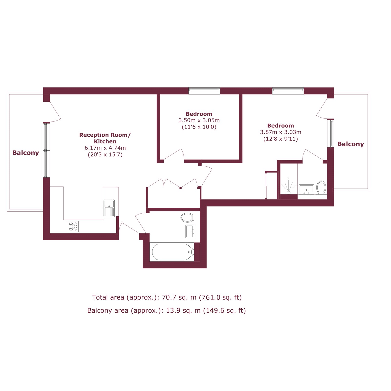 Apartment 602,, Titanium Point, London floorplan