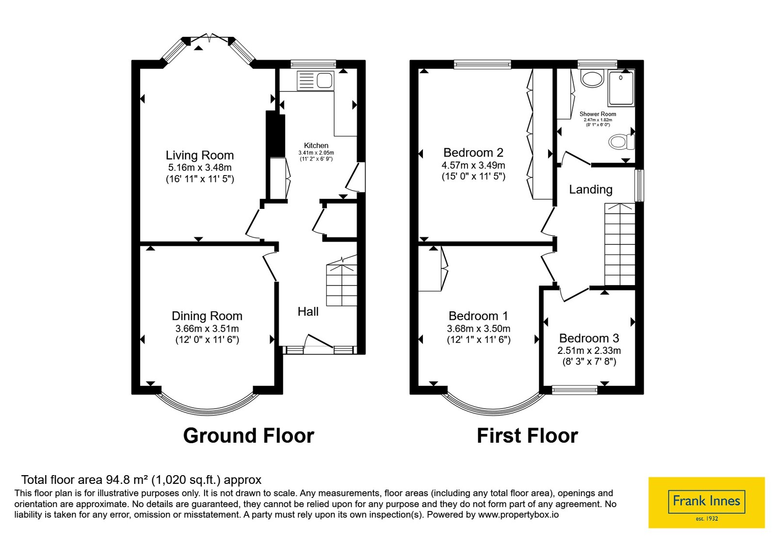 81, Trowell Grove, Nottingham floorplan