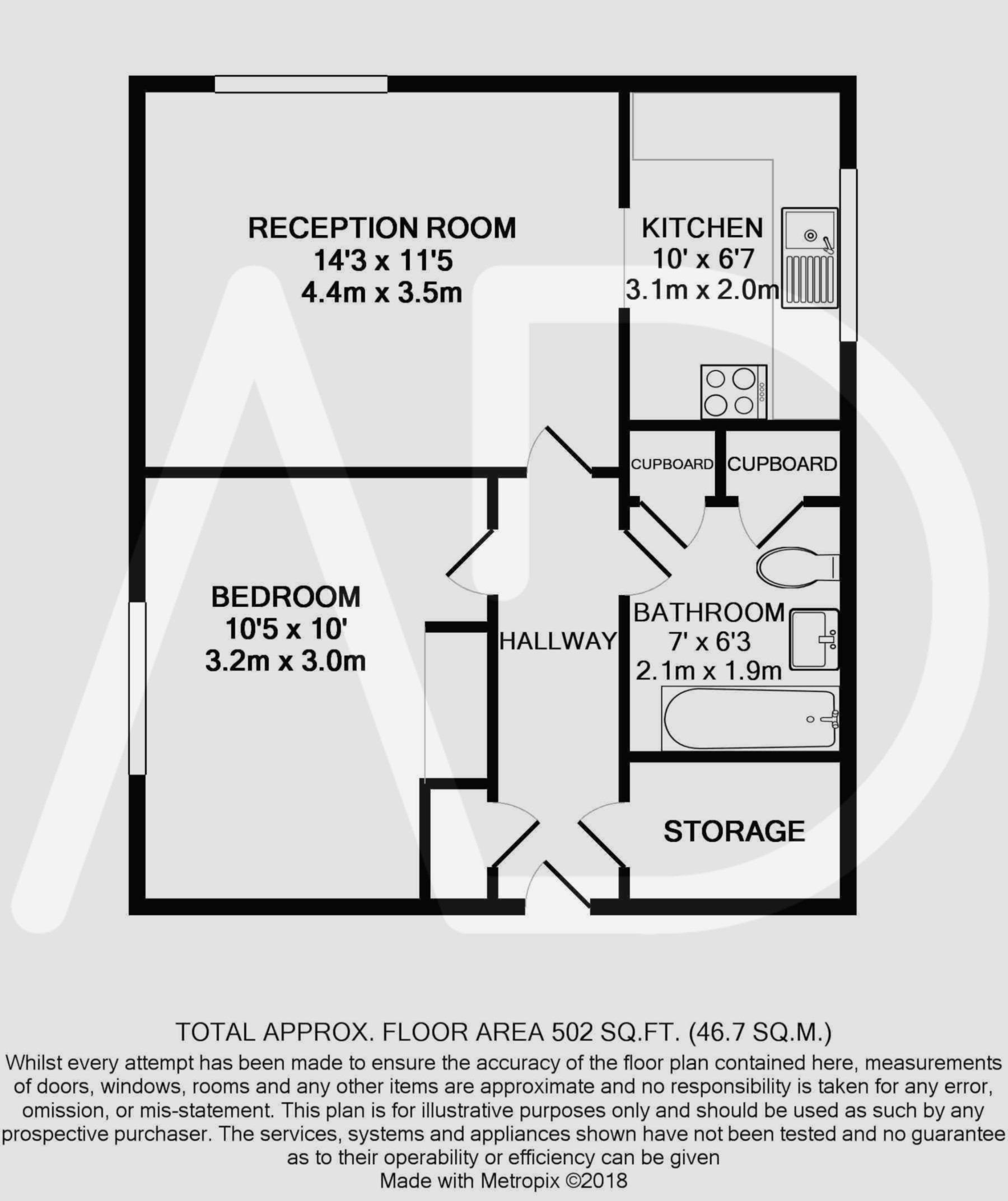 1 Bedrooms Flat to rent in Lampits, Hoddesdon EN11