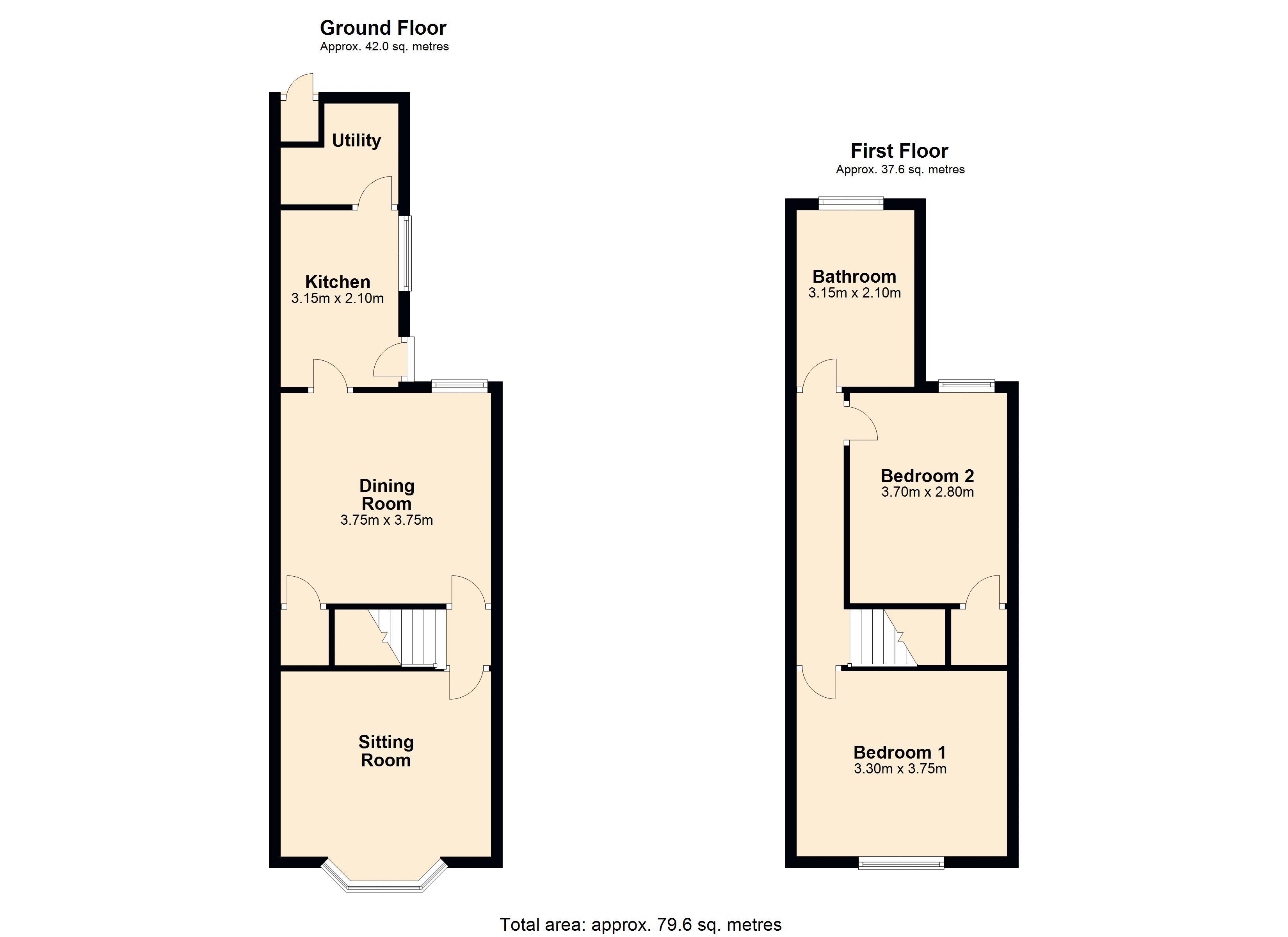 2 Bedrooms Semi-detached house for sale in Central Street, Hasland, Chesterfield S41