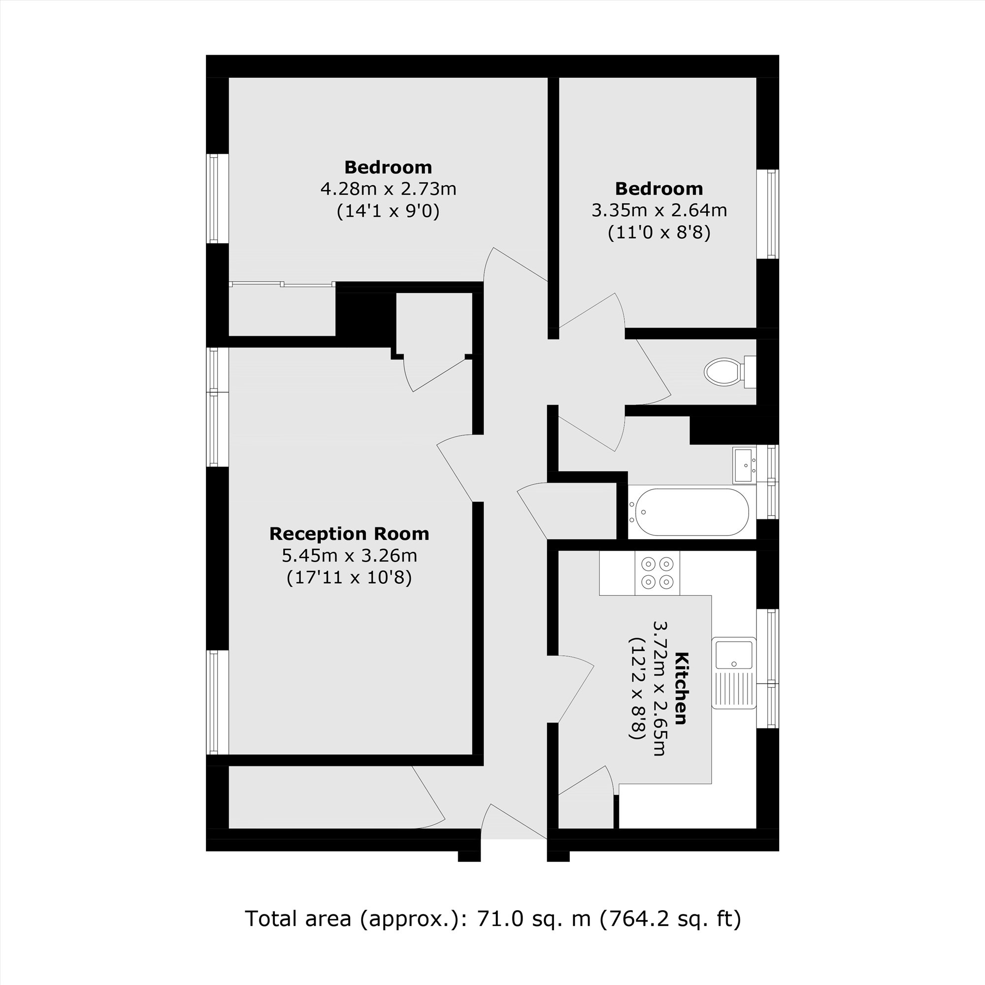 Flat 24, 20, Childebert Road, London floorplan
