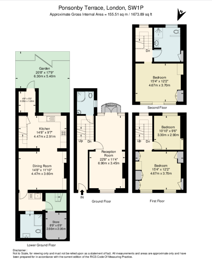 11, Ponsonby Terrace, London floorplan