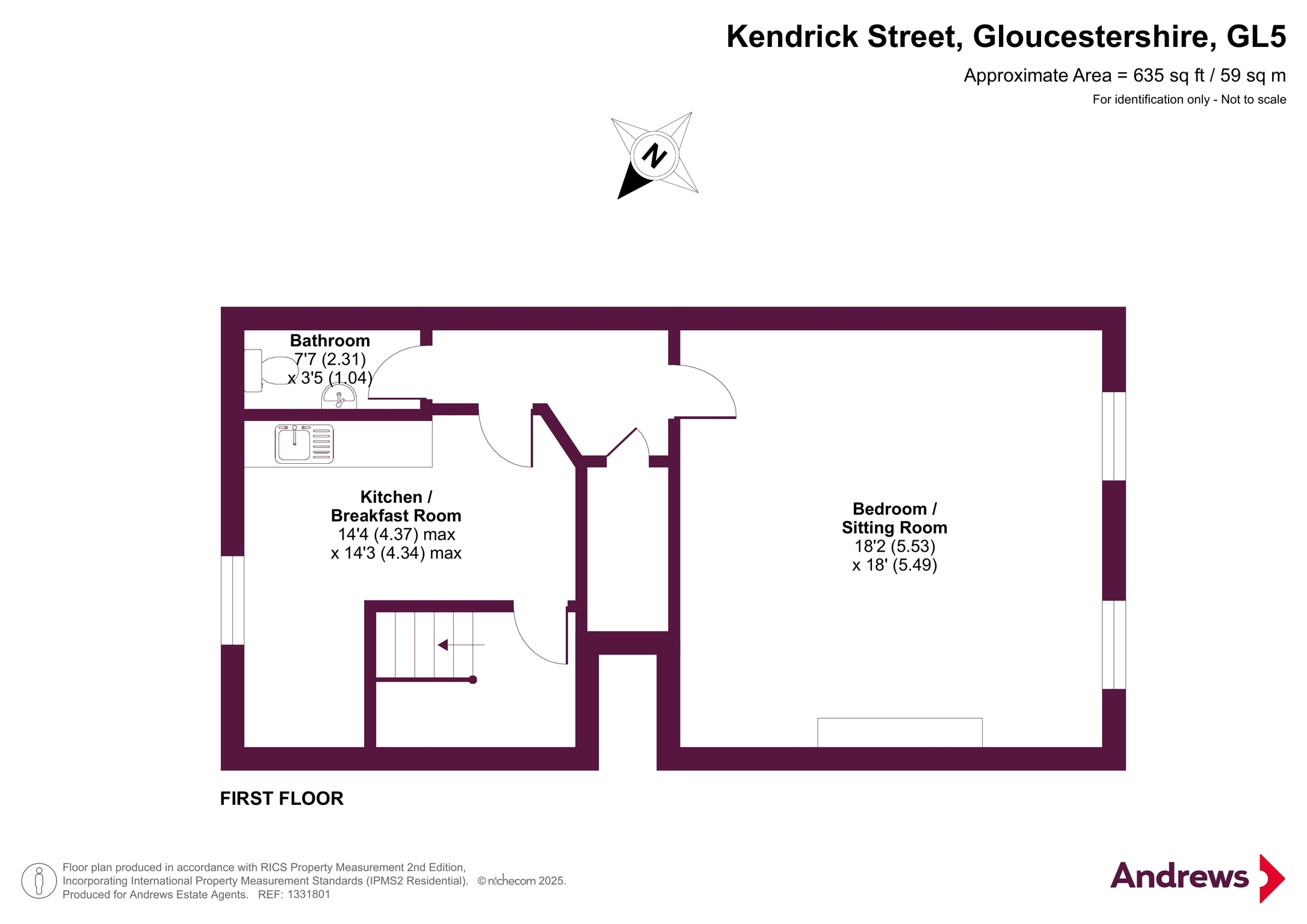 First Floor Flat, 28, Kendrick Street, Gloucestershire floorplan