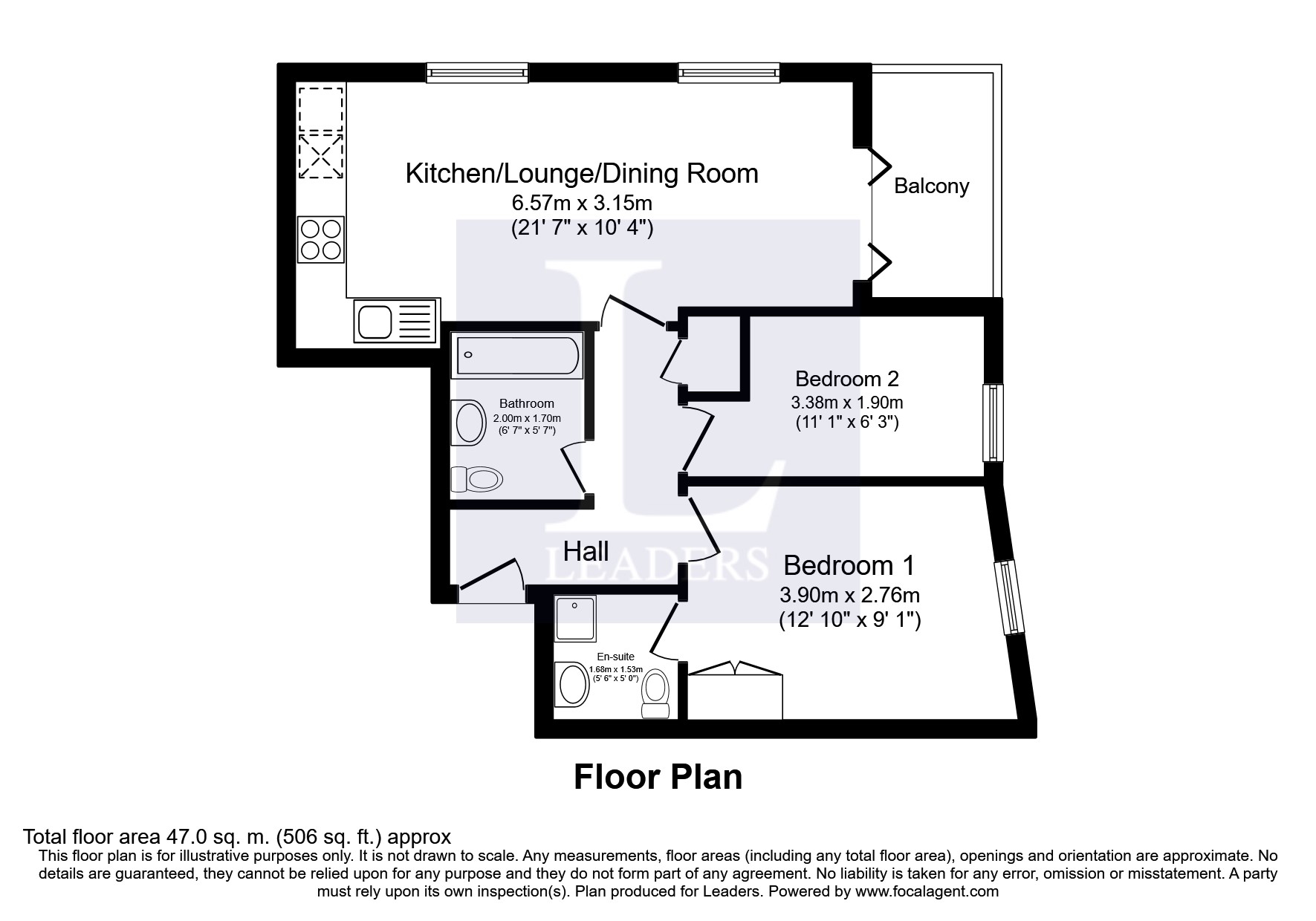 Flat 7, Langton Court, Cheltenham floorplan