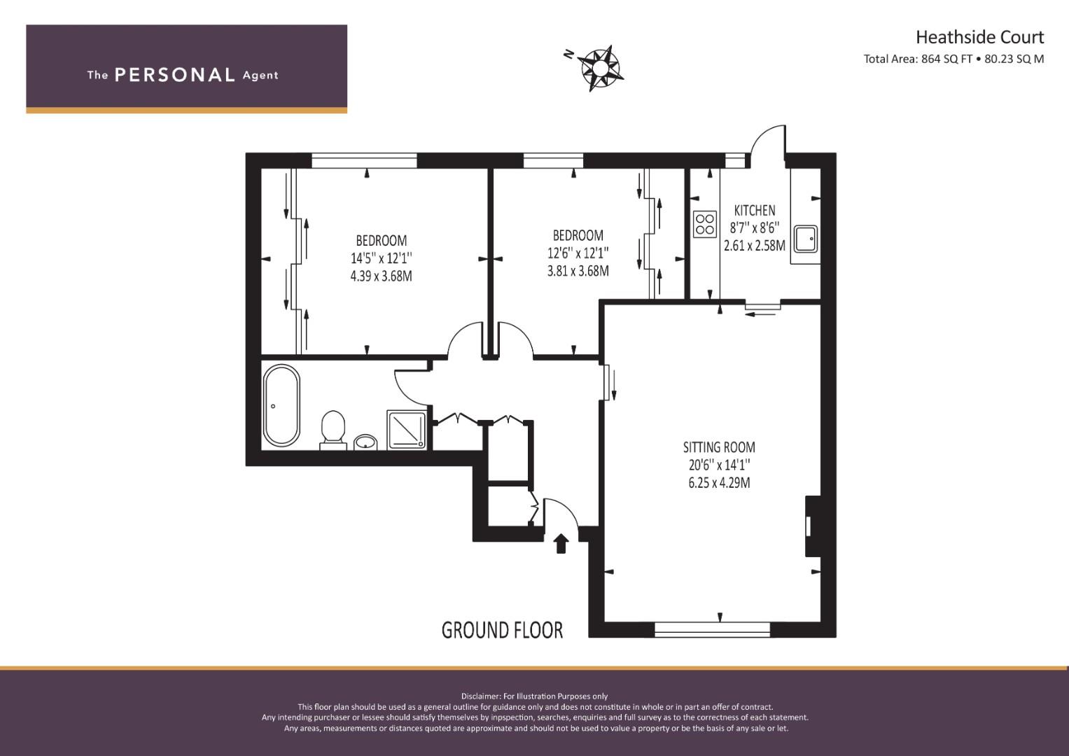 35 Heathside Court, Tadworth Street, Tadworth floorplan