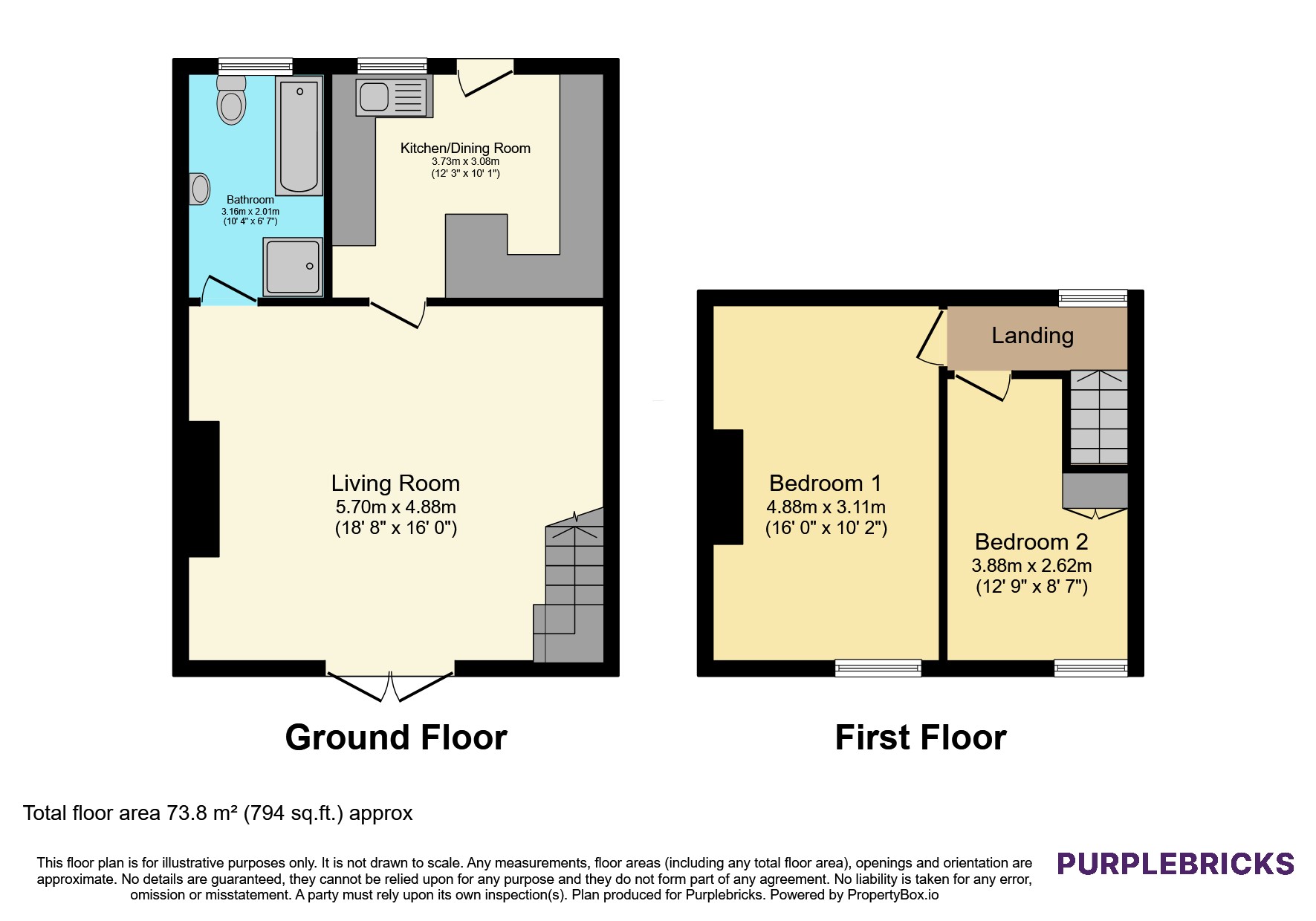 262, Chestnut Street, Ashington floorplan