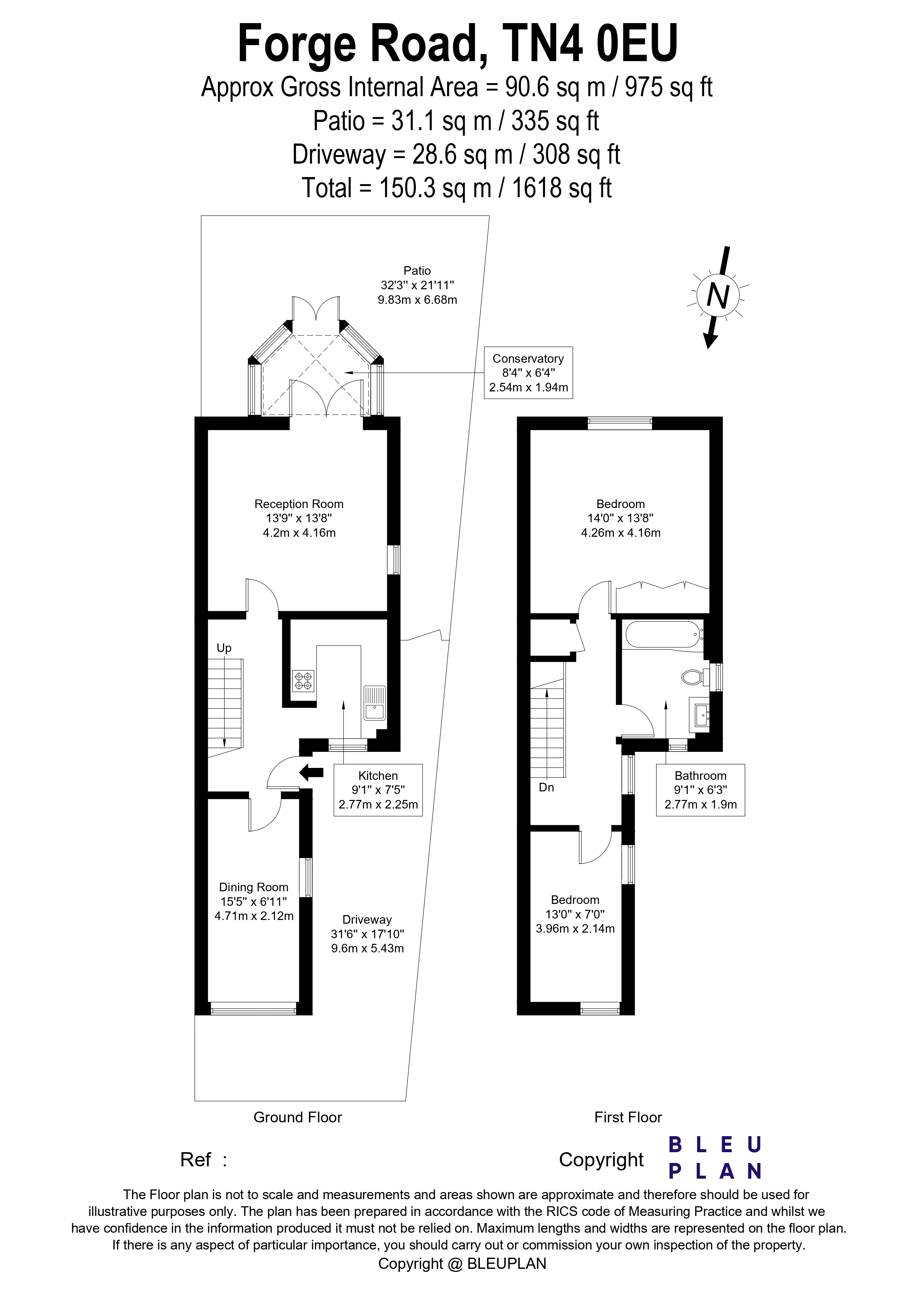 2 Gladstone Villas, Forge Road, Tunbridge Wells floorplan
