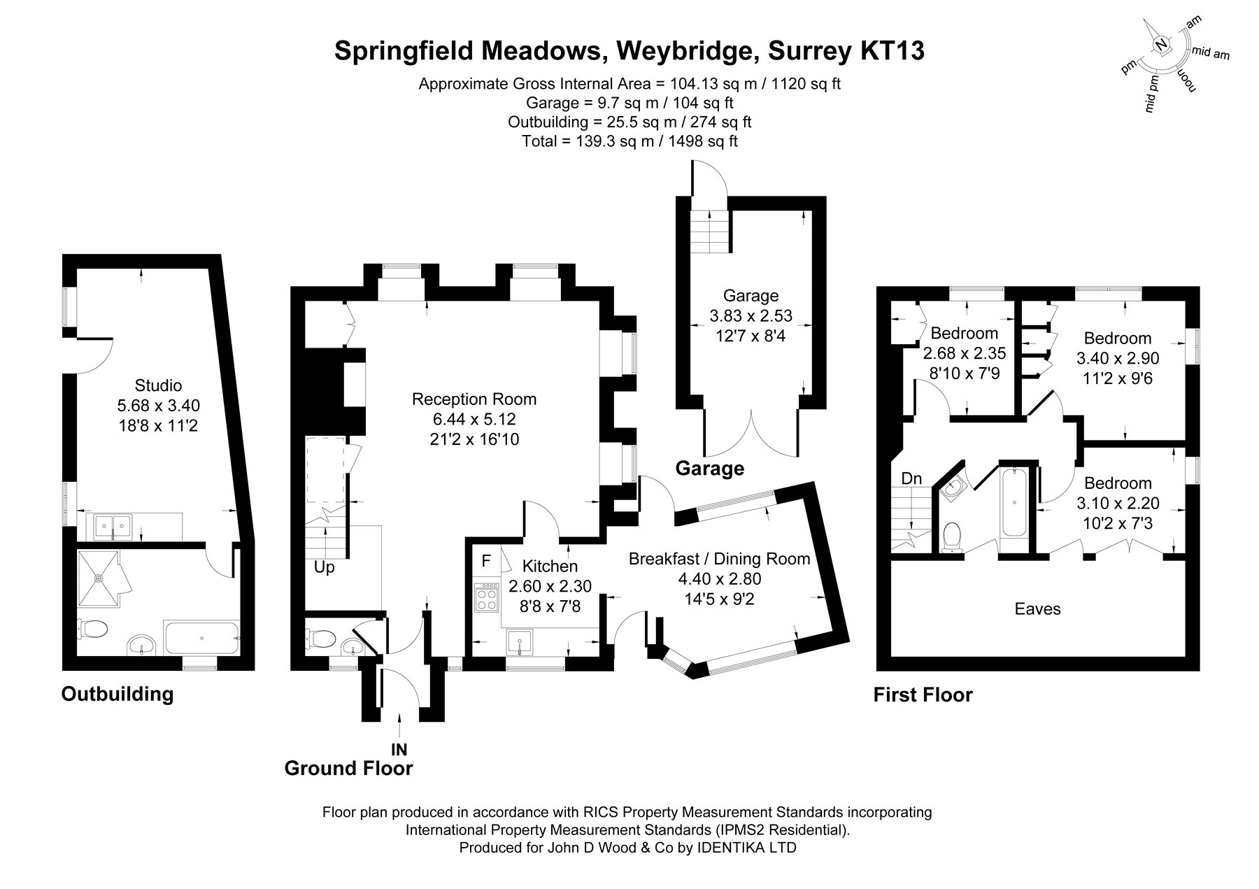 2, Old School Cottages, Weybridge floorplan