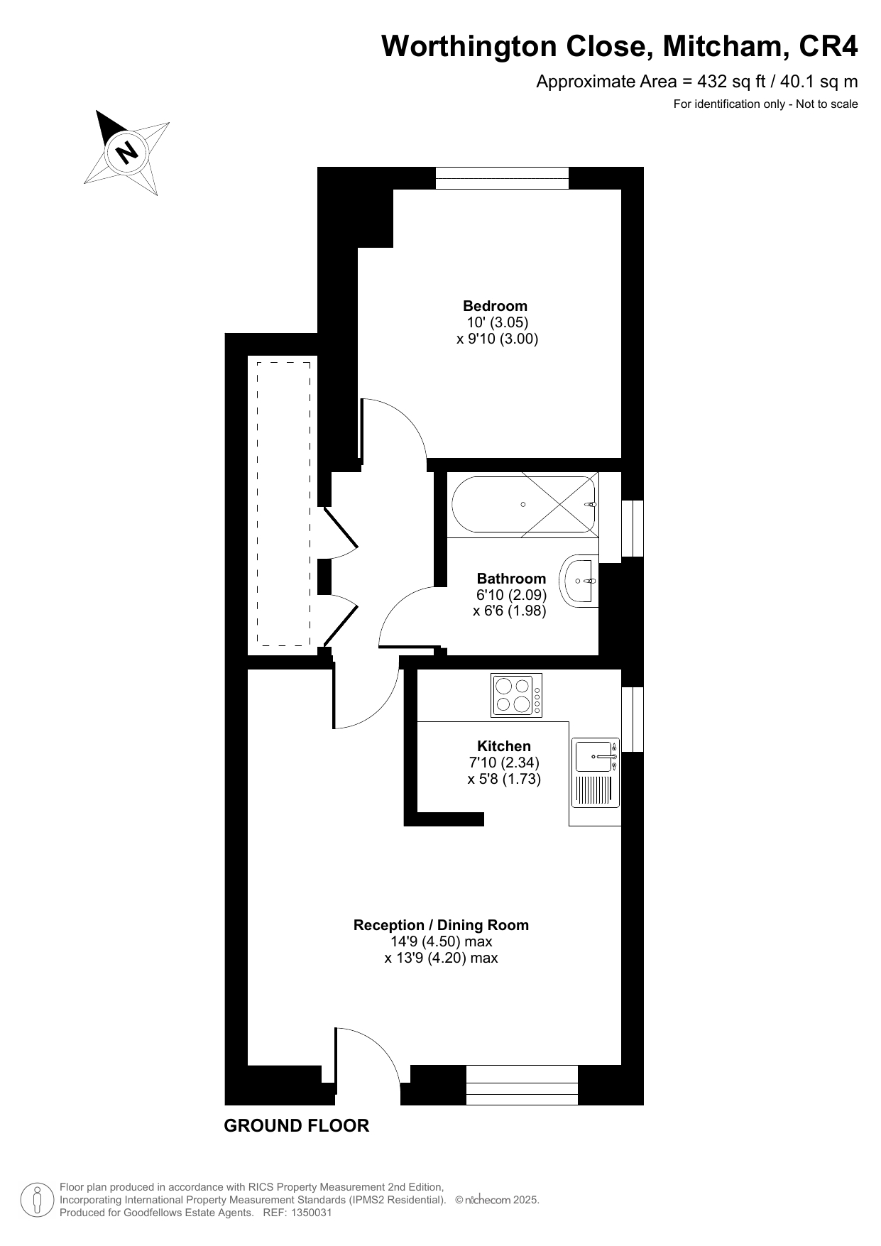 Worthington Close, Mitcham, CR4 floorplan