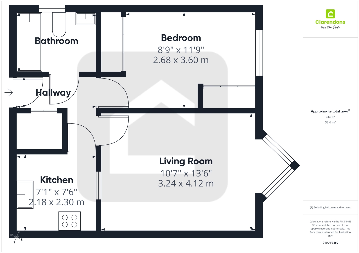 Flat 39, Andwell Court, Trinity Place, Eastbourne floorplan