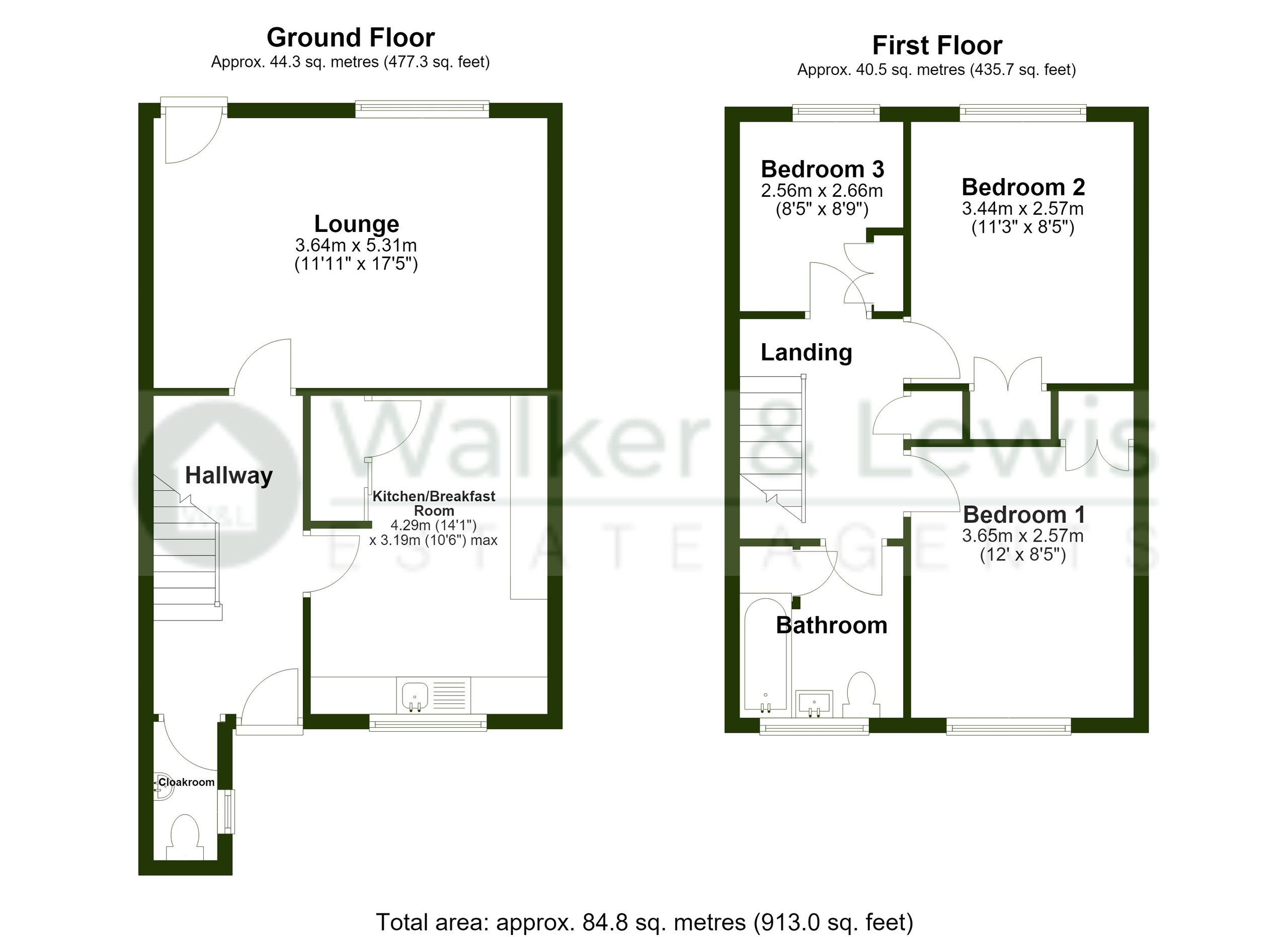 1 Tennyson Close, Pontypridd floorplan