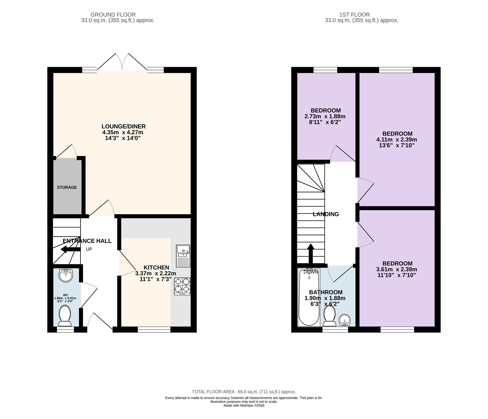 6 Tattersall Road, Preston floorplan