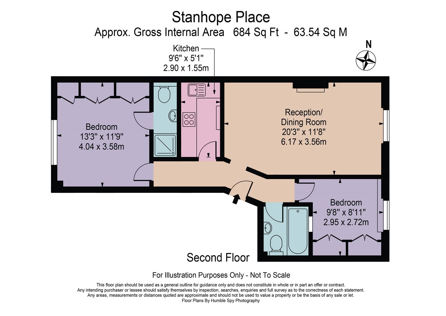 2nd Floor, 1, Stanhope Place, London floorplan