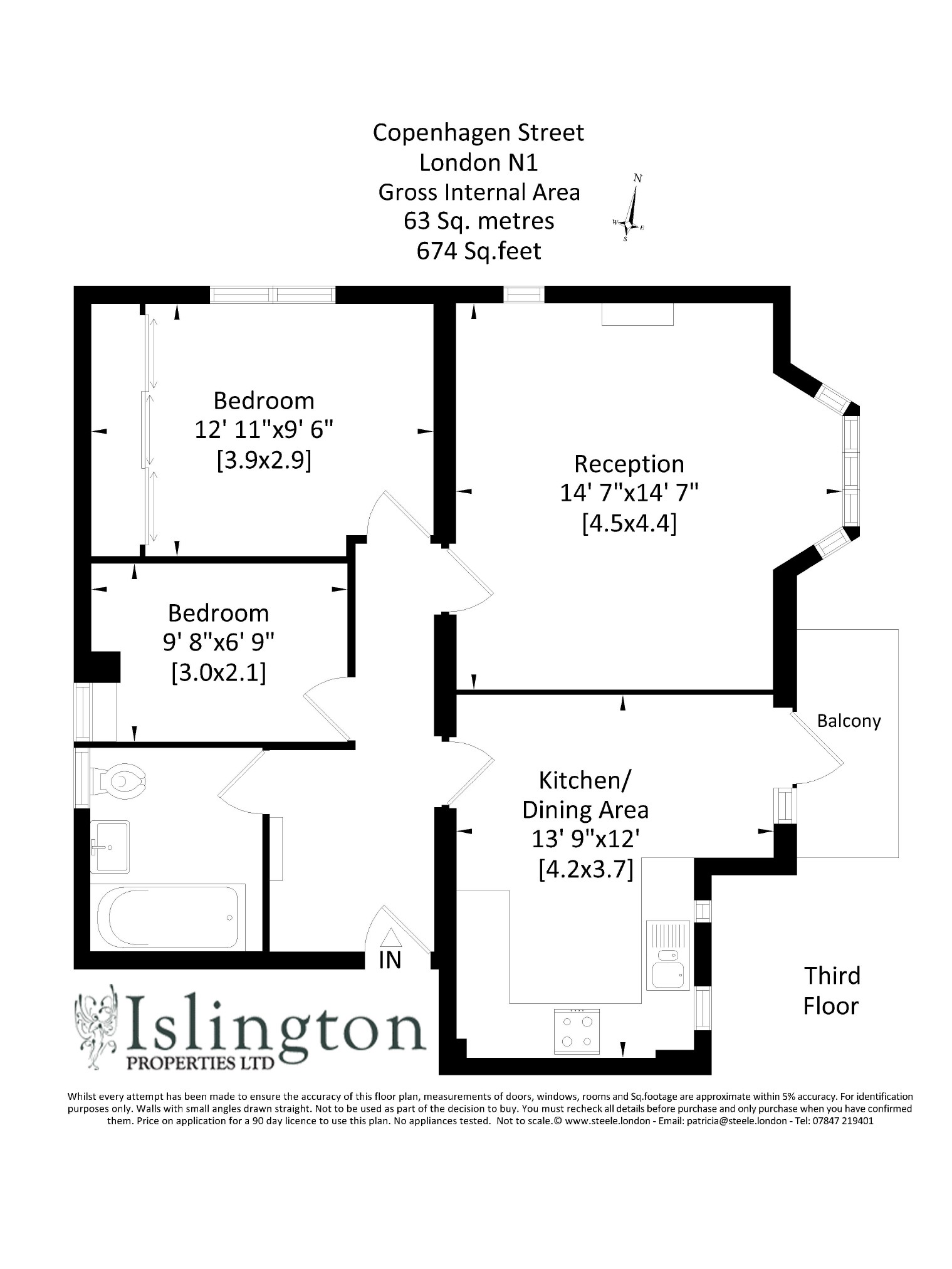 2 Bedrooms Flat to rent in Copenhagen Street, London N1