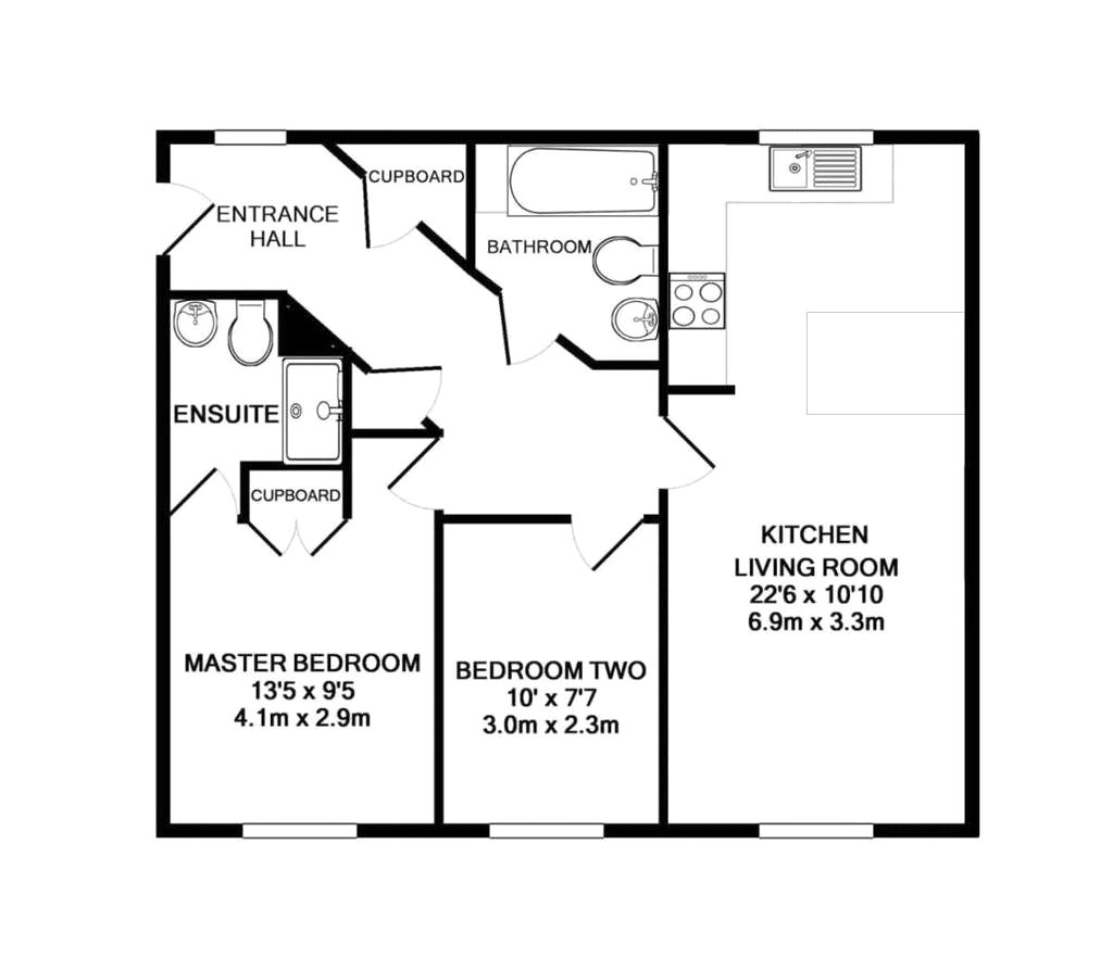 2 Bedrooms Flat to rent in Poperinghe Way, Arborfield, Reading, Berkshire RG2