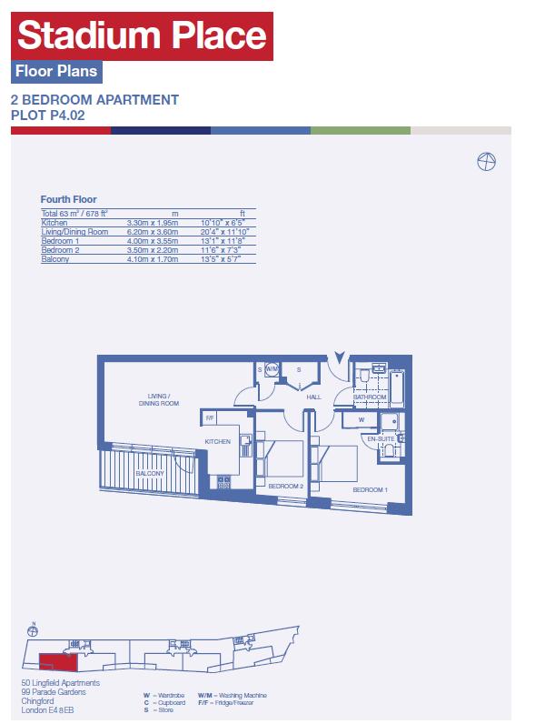 50a Lingfield Apartments, Parade Gardens, London floorplan